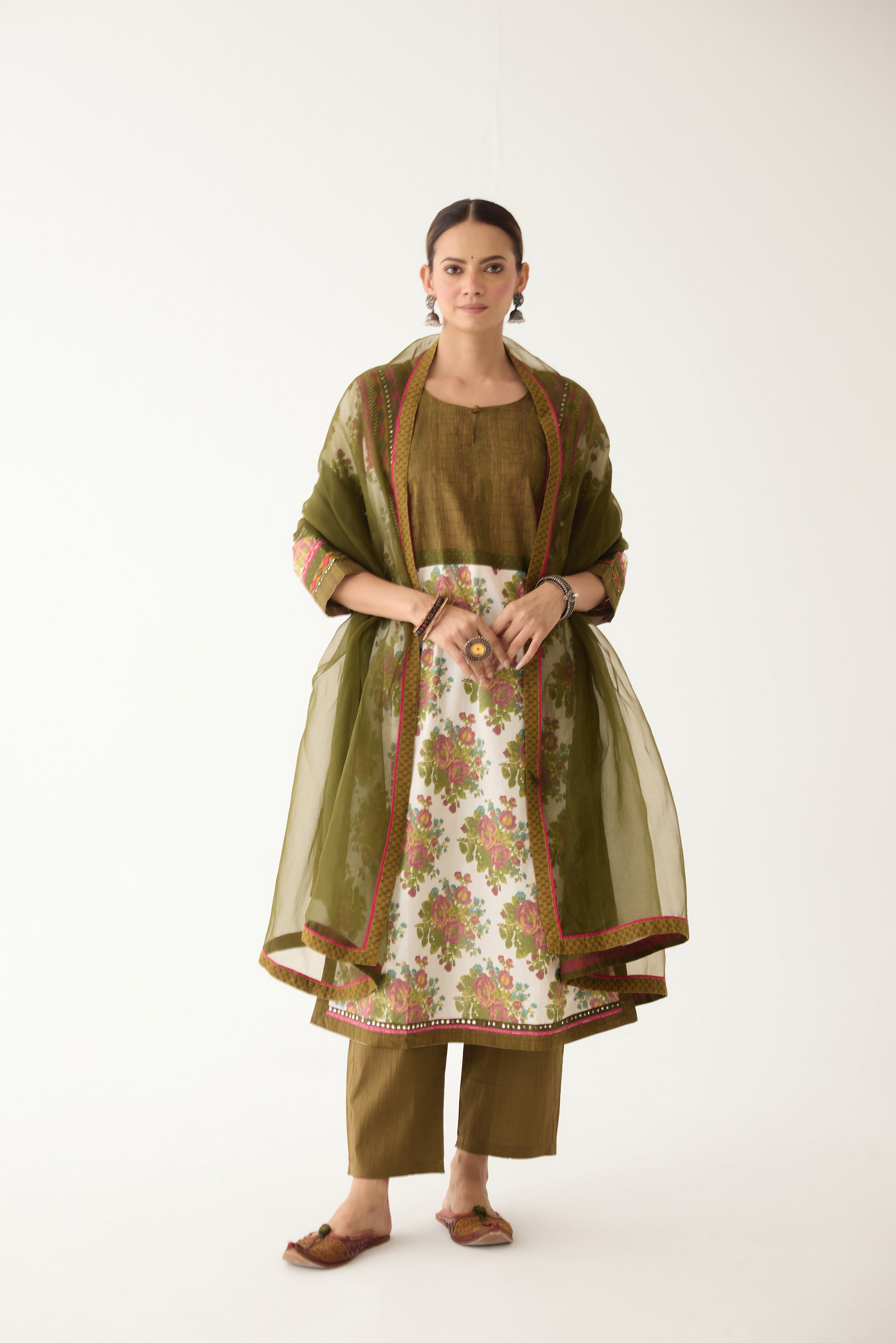 Rozana Kurta Cream/ Blush (Set of 3) (9996199264555)