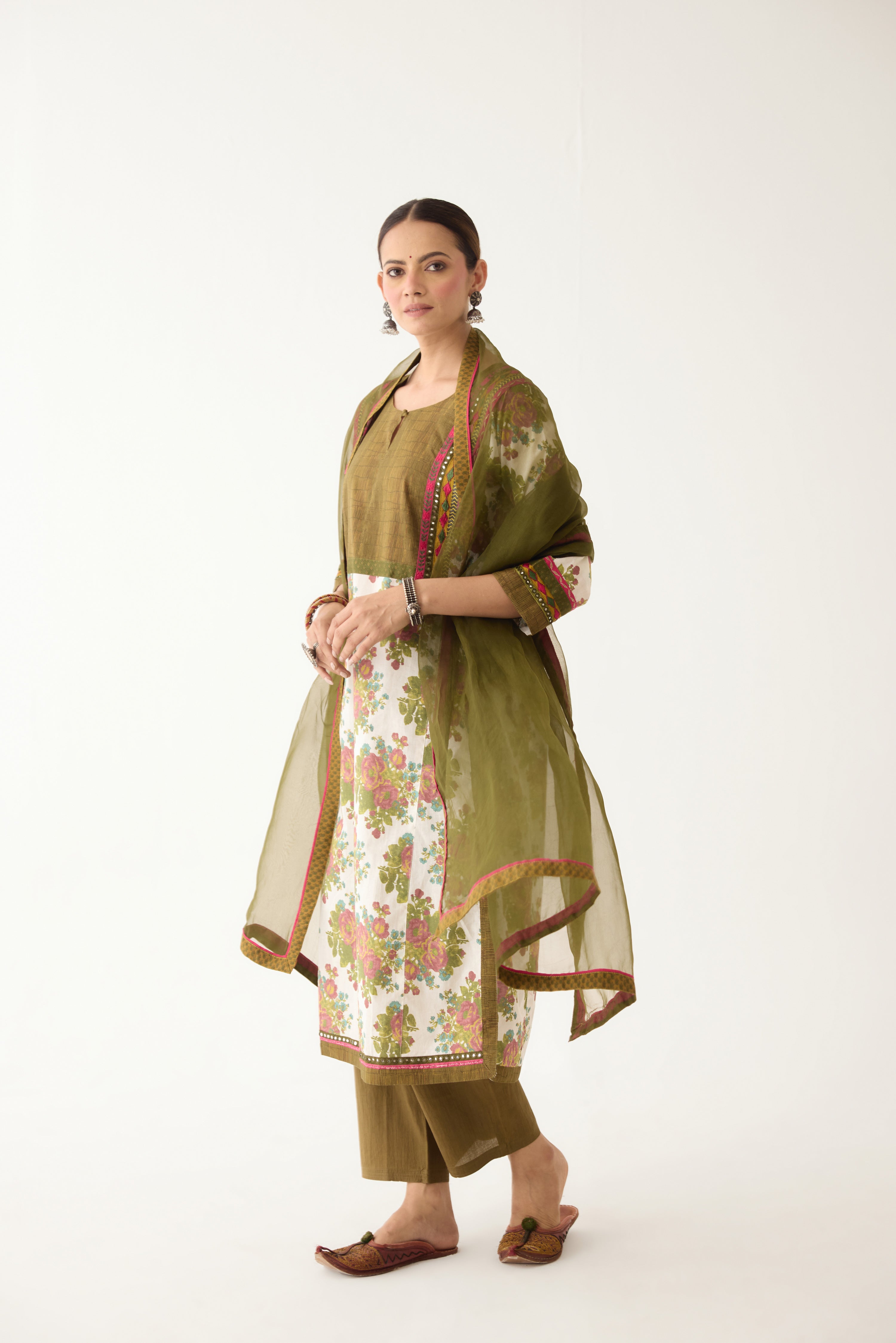 Rozana Kurta Cream/ Blush (Set of 3) (9996199264555)