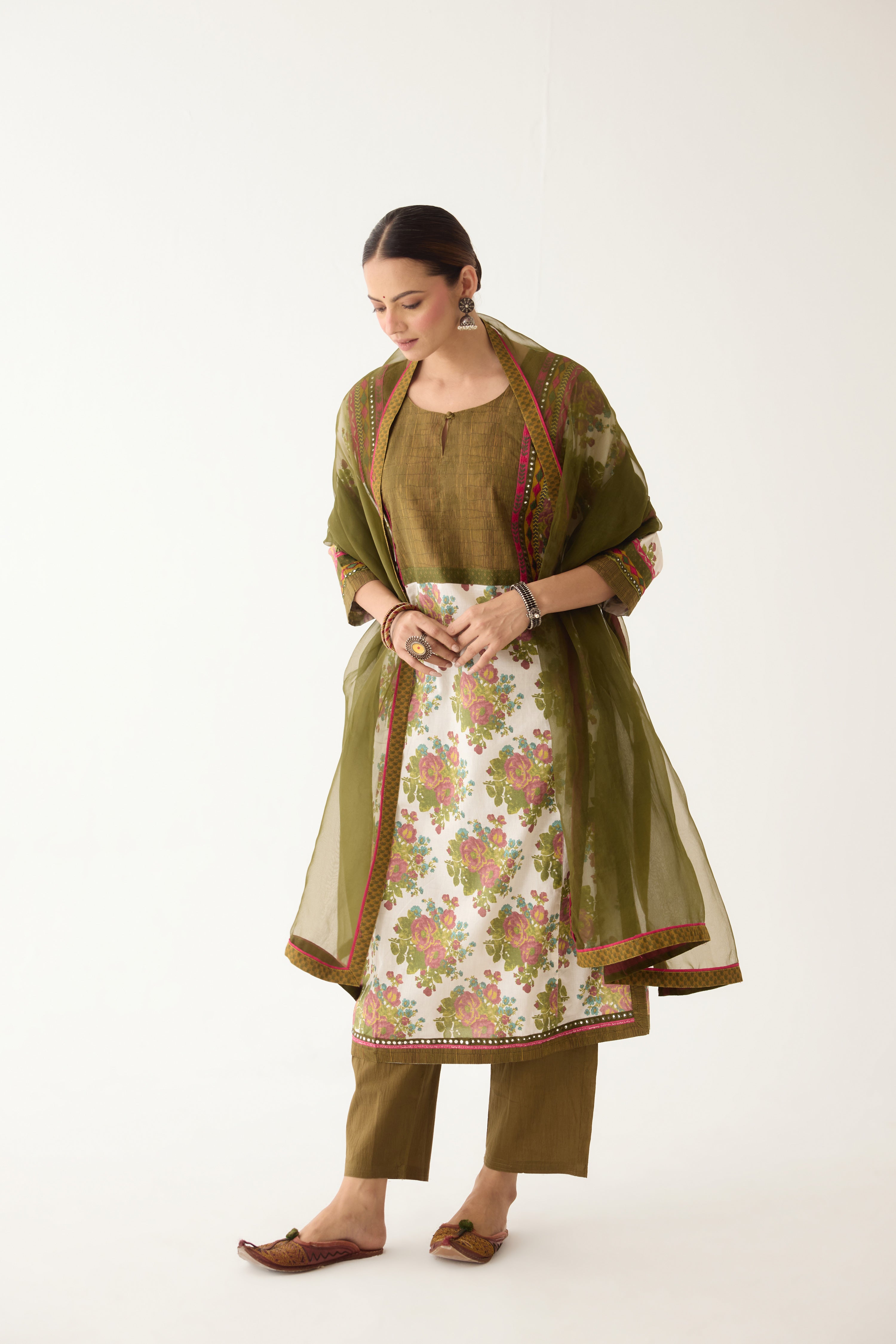 Rozana Kurta Cream/ Blush (Set of 3) (9996199264555)