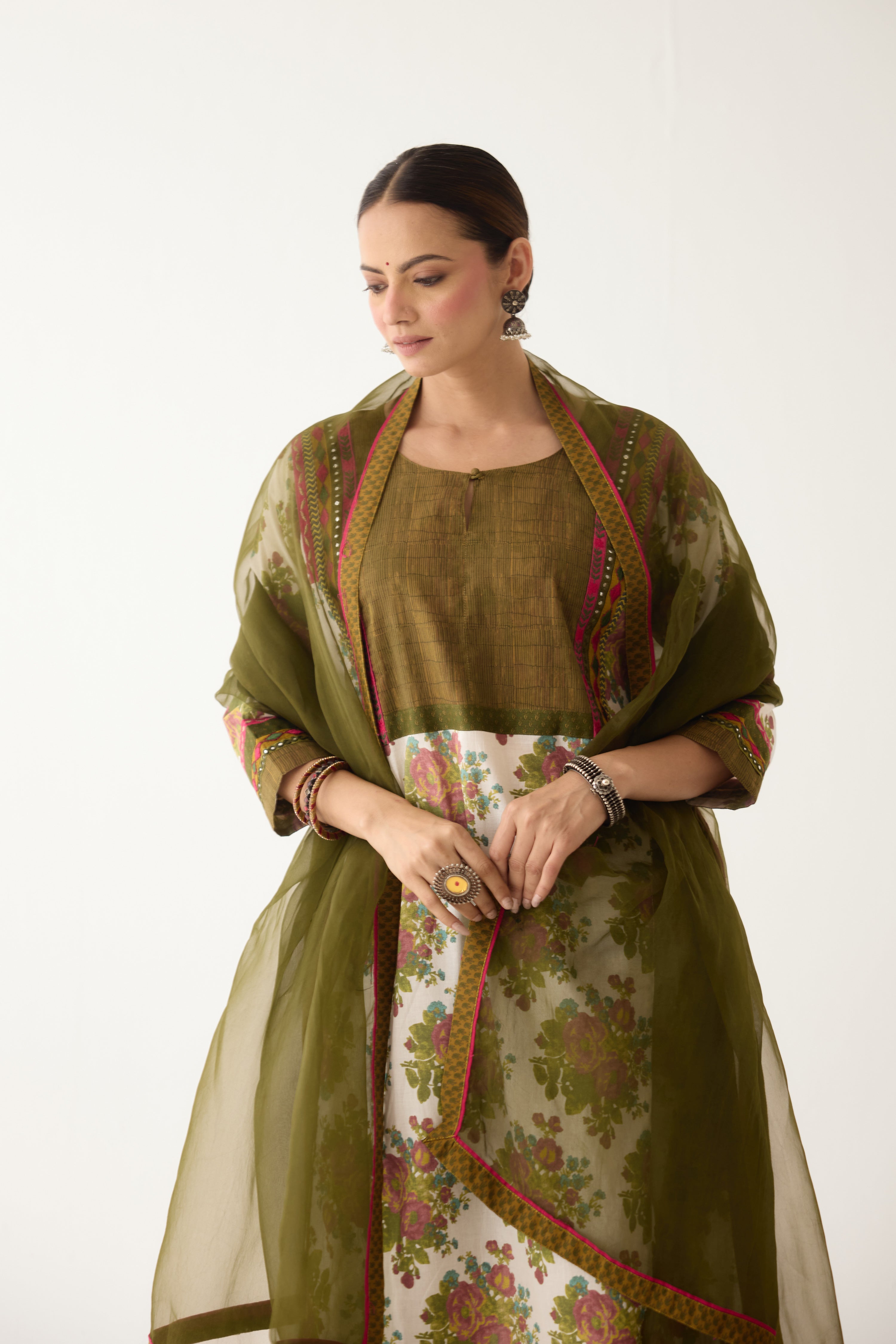 Rozana Kurta Cream/ Blush (Set of 3) (9996199264555)