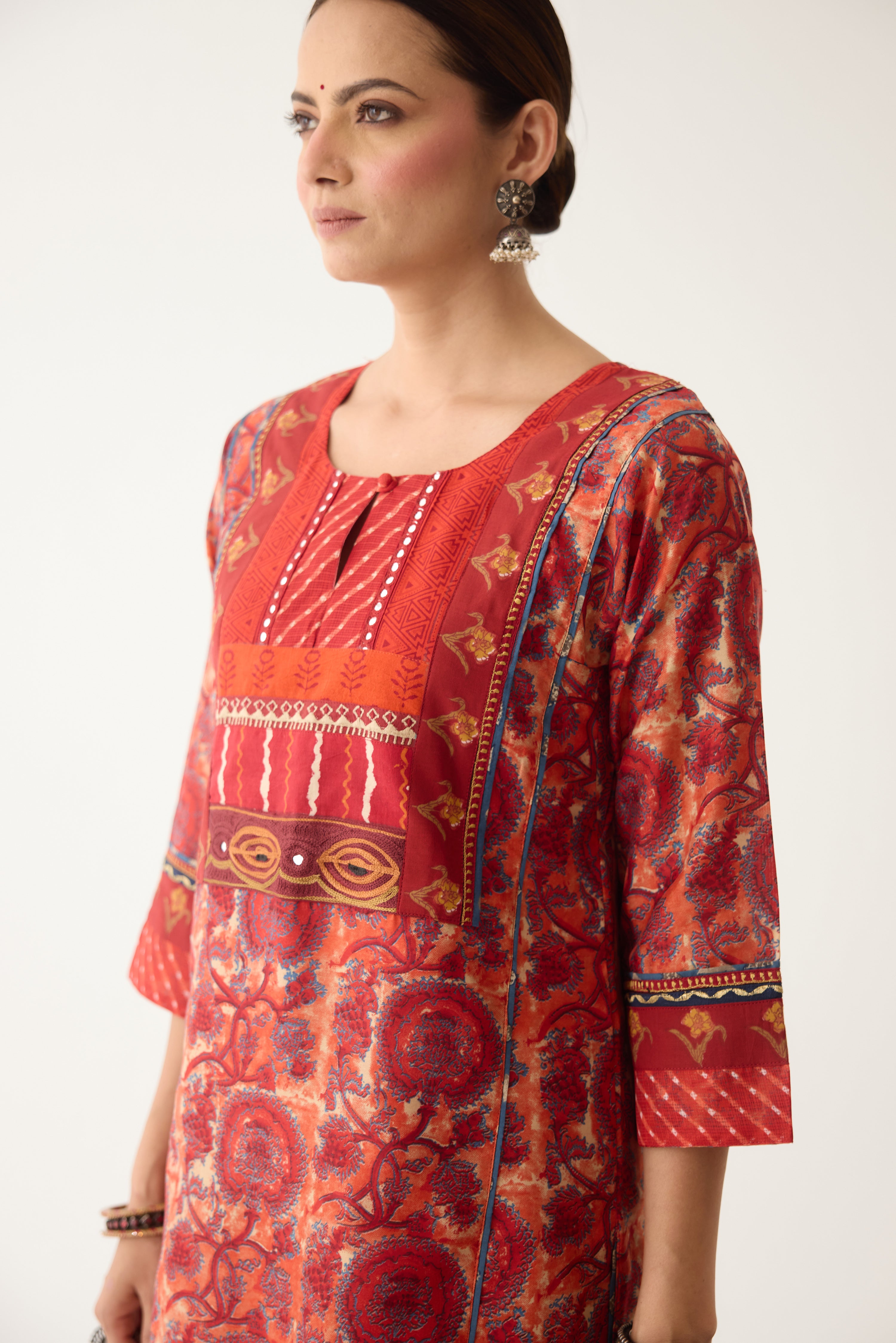 Rozana Kurta Red/ Orange (Set of 3) (9997127123243)
