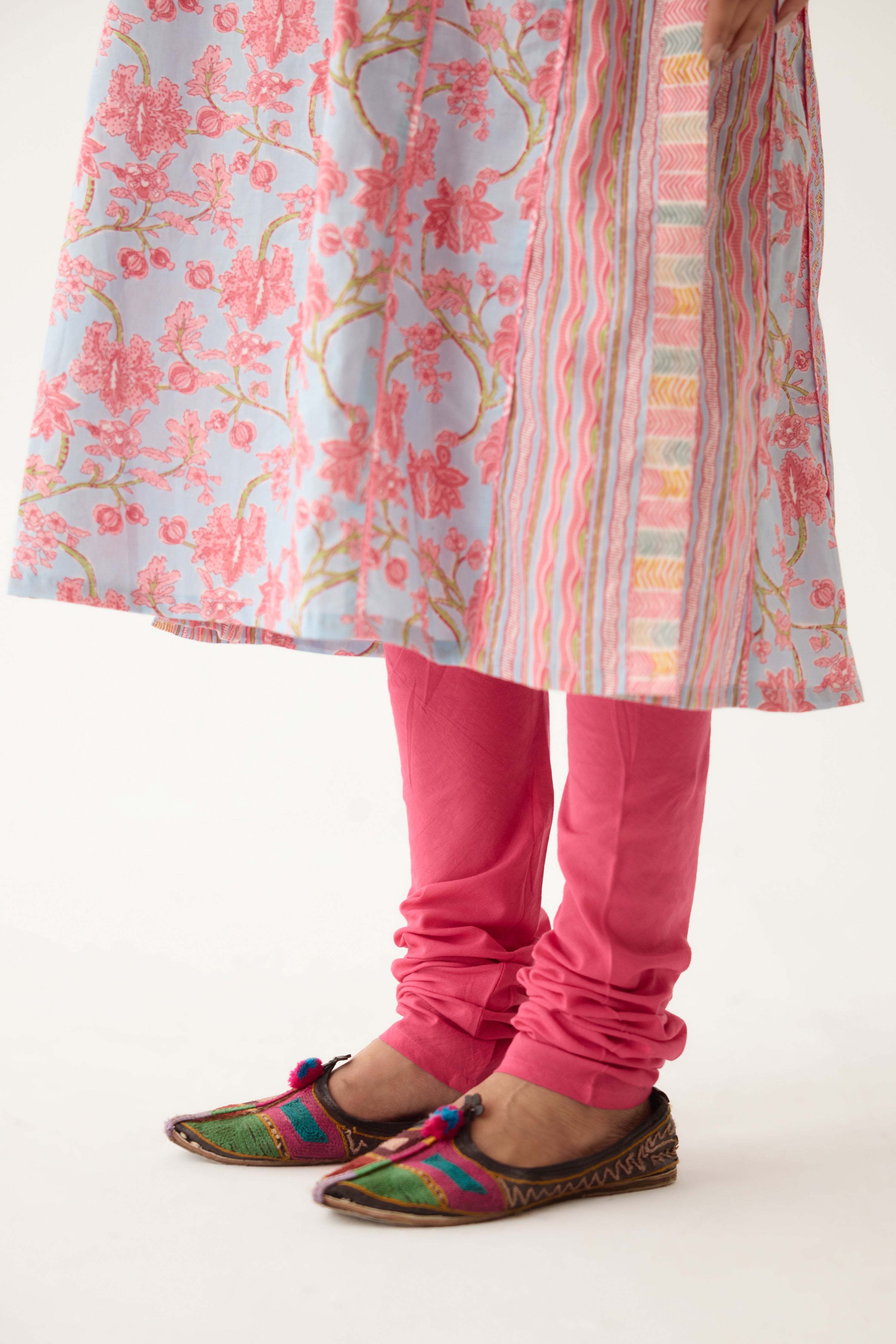 Adya Kurta Sky Blue/ Light Pink (Set of 3) (9996399477035)