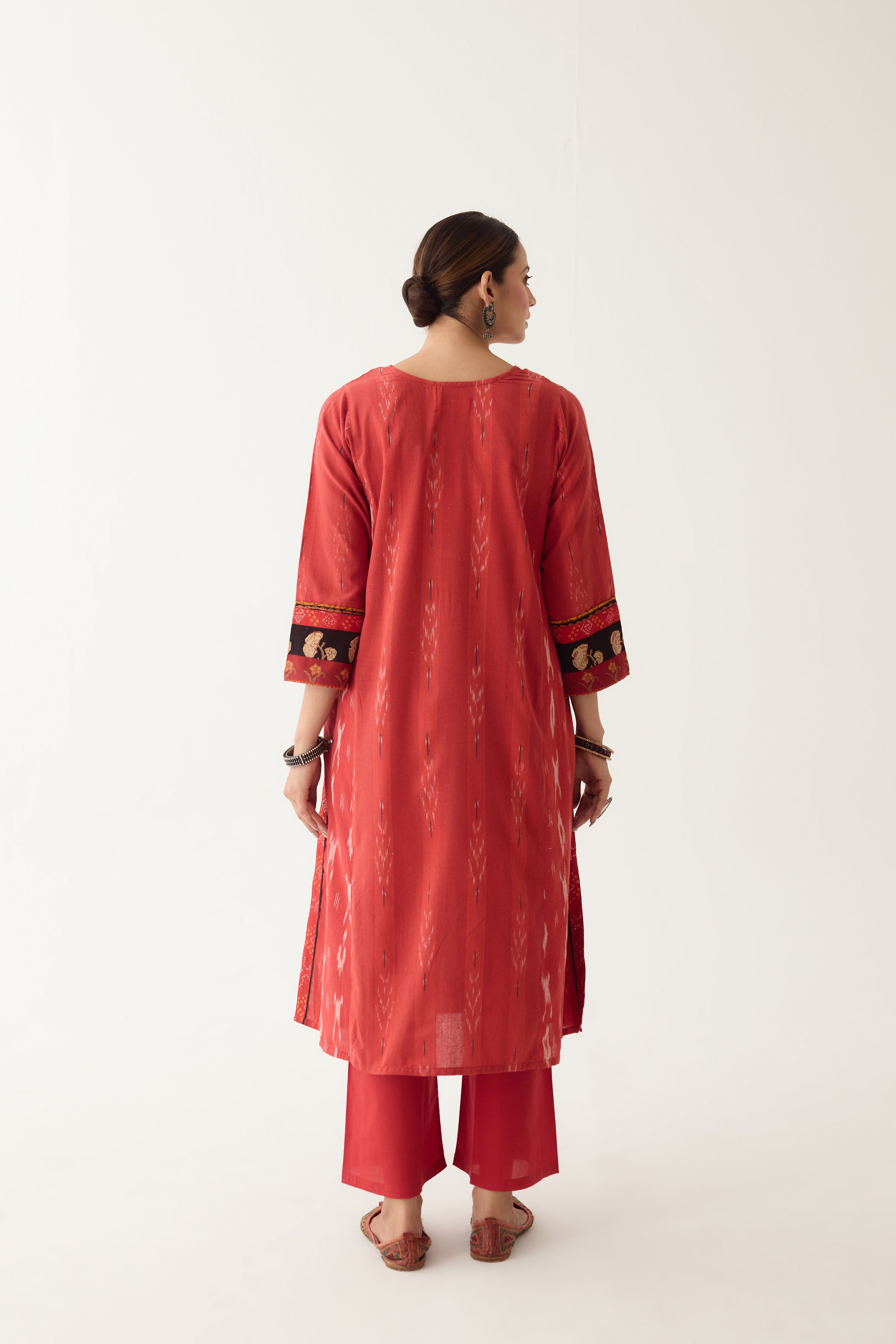 Rozana Kurta Red/ Orange (Set of 3) (9996724797739)