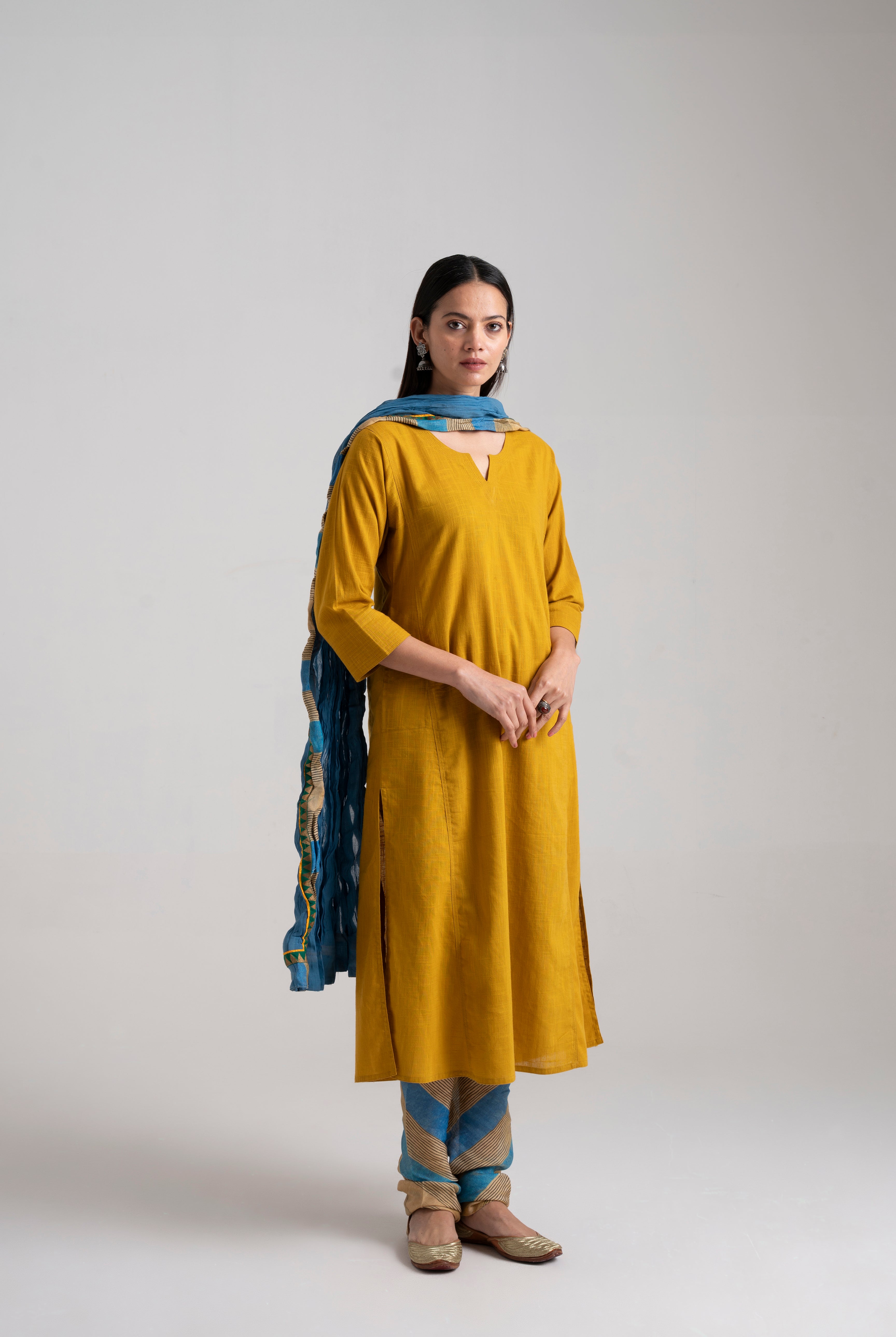 Adani Kurta Mustard (8957448126763)