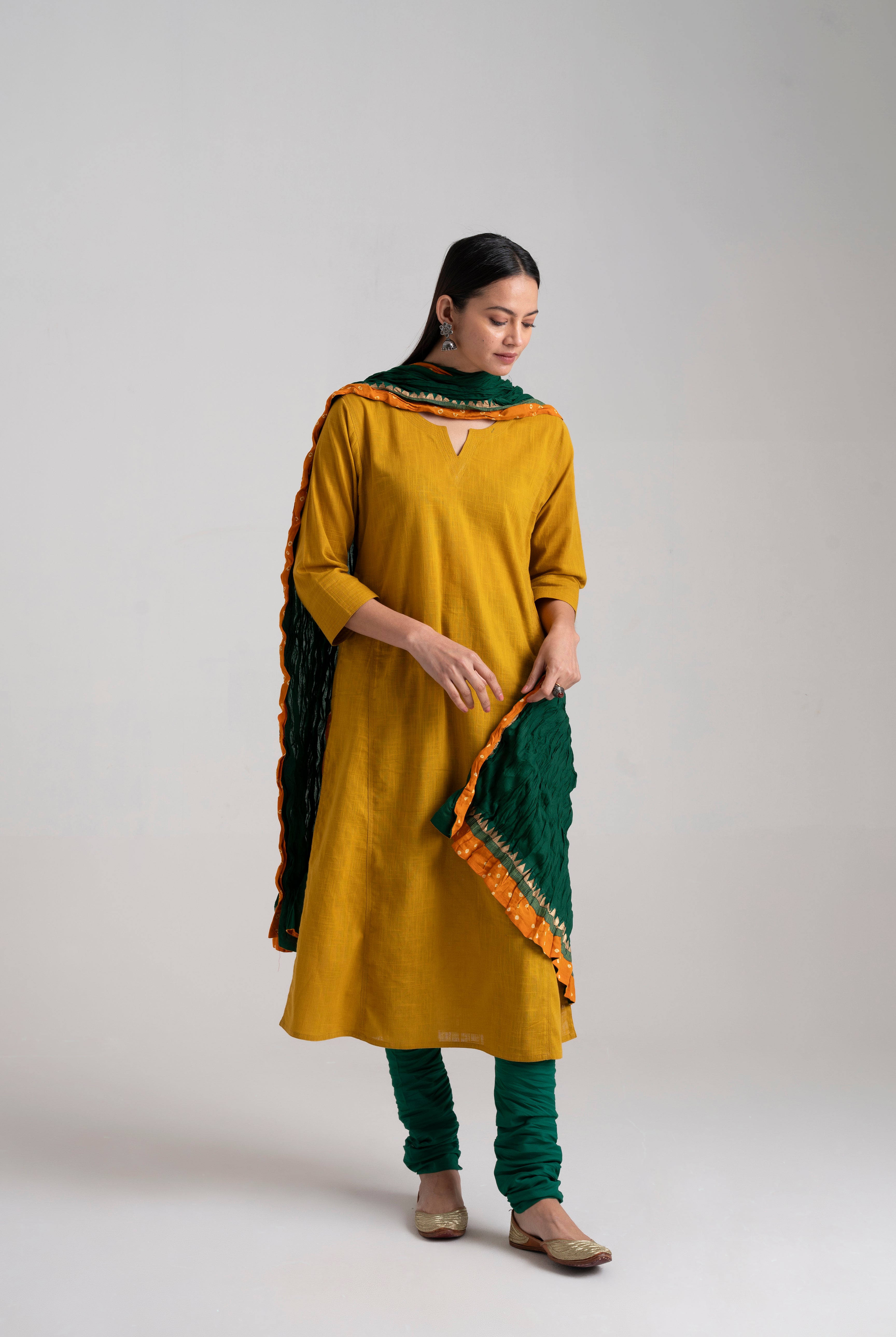Adani Kurta Mustard (8957448126763)