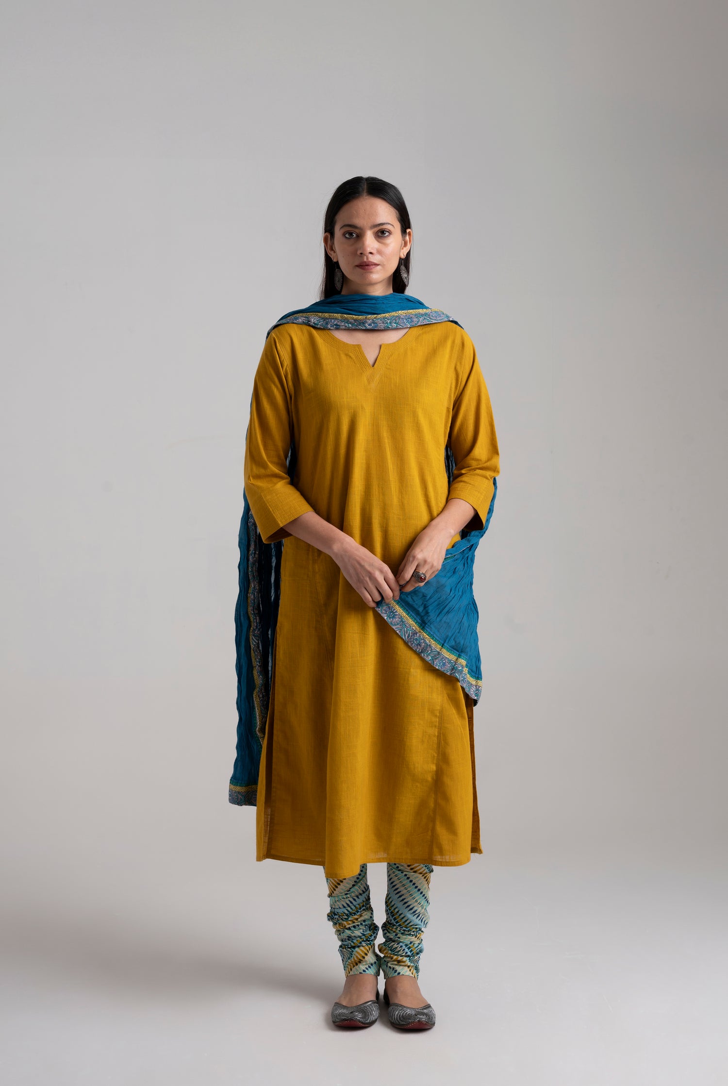 Adani Kurta Mustard (8957448126763)