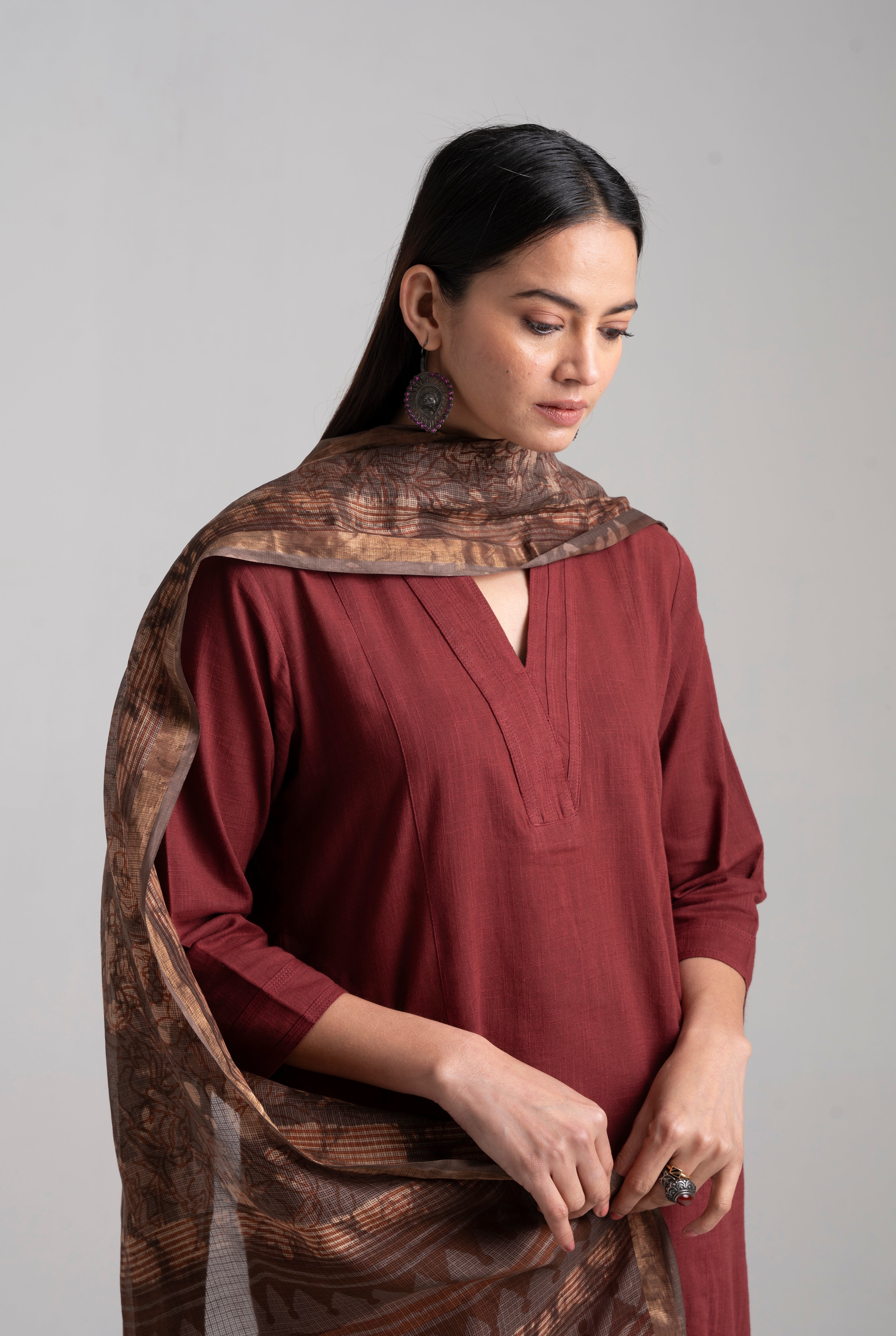 Rozana Essentials - Pant & Dupatta (Set of 2) (8957358342443)