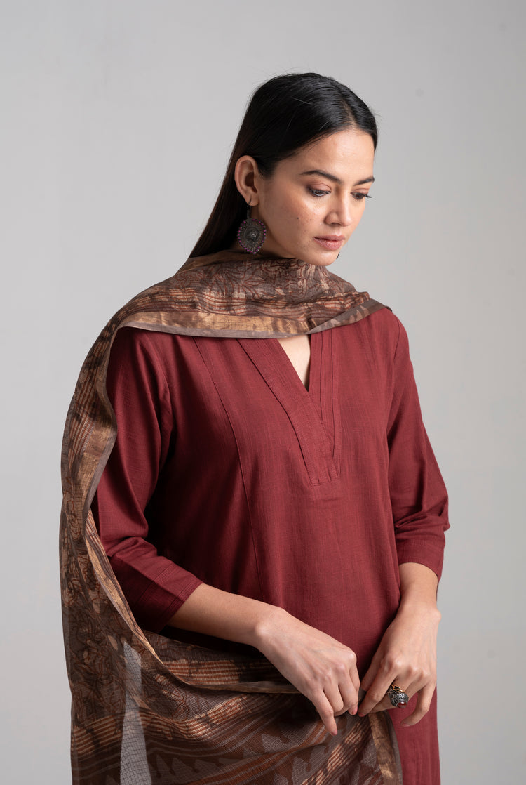 Rozana Essentials - Pant & Dupatta (Set of 2) (8957358342443)