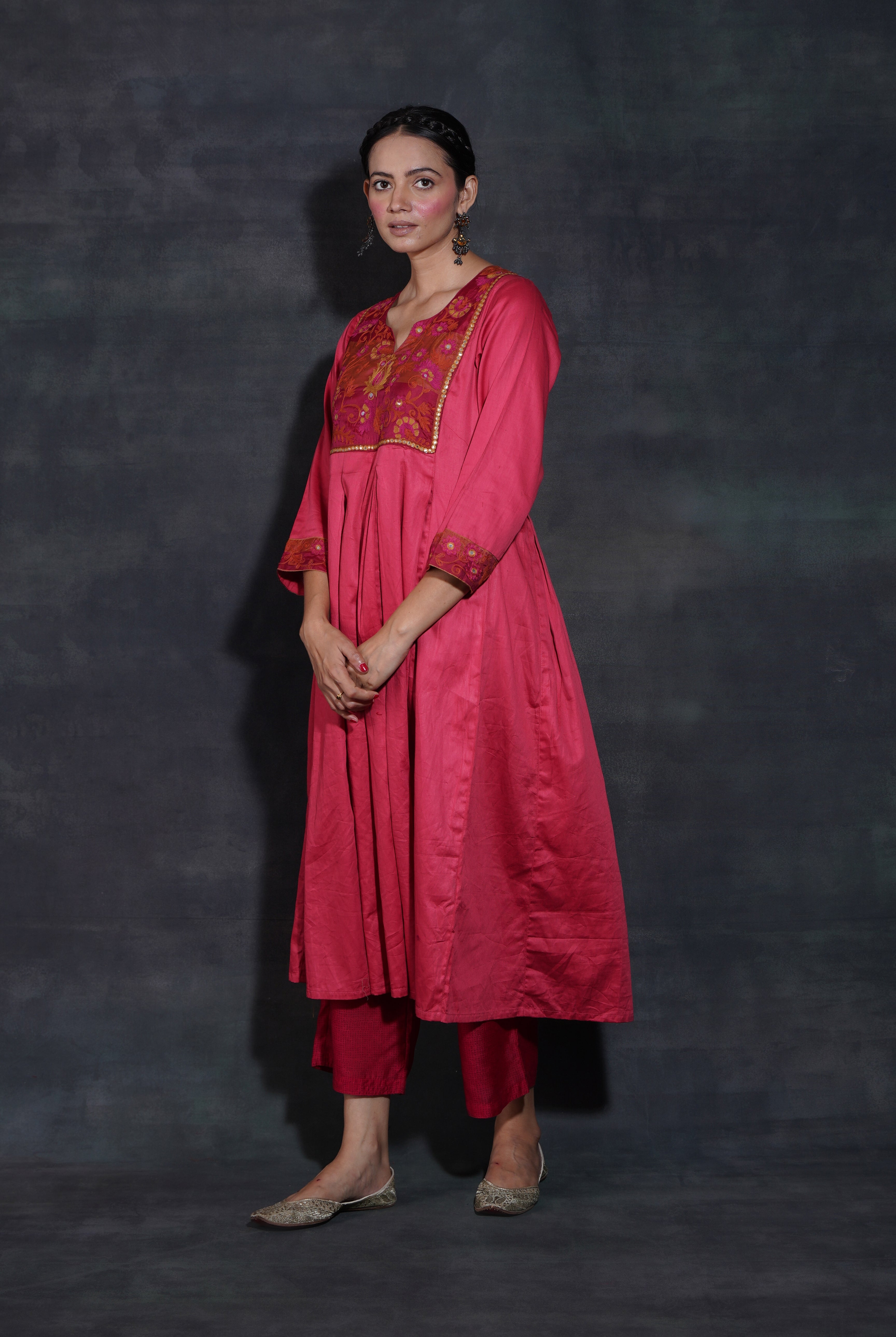 Tashi Kurta Crimson Pink (7152938713135)
