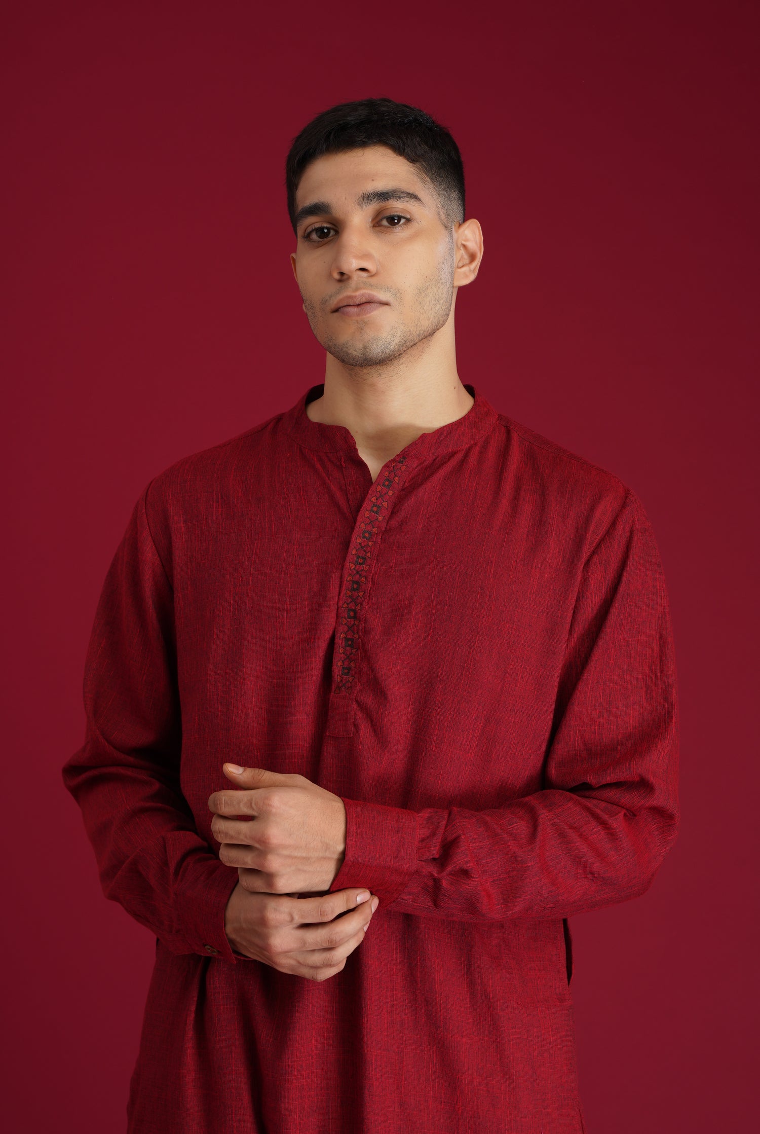 Rozana Kurta Red (7135803539503)