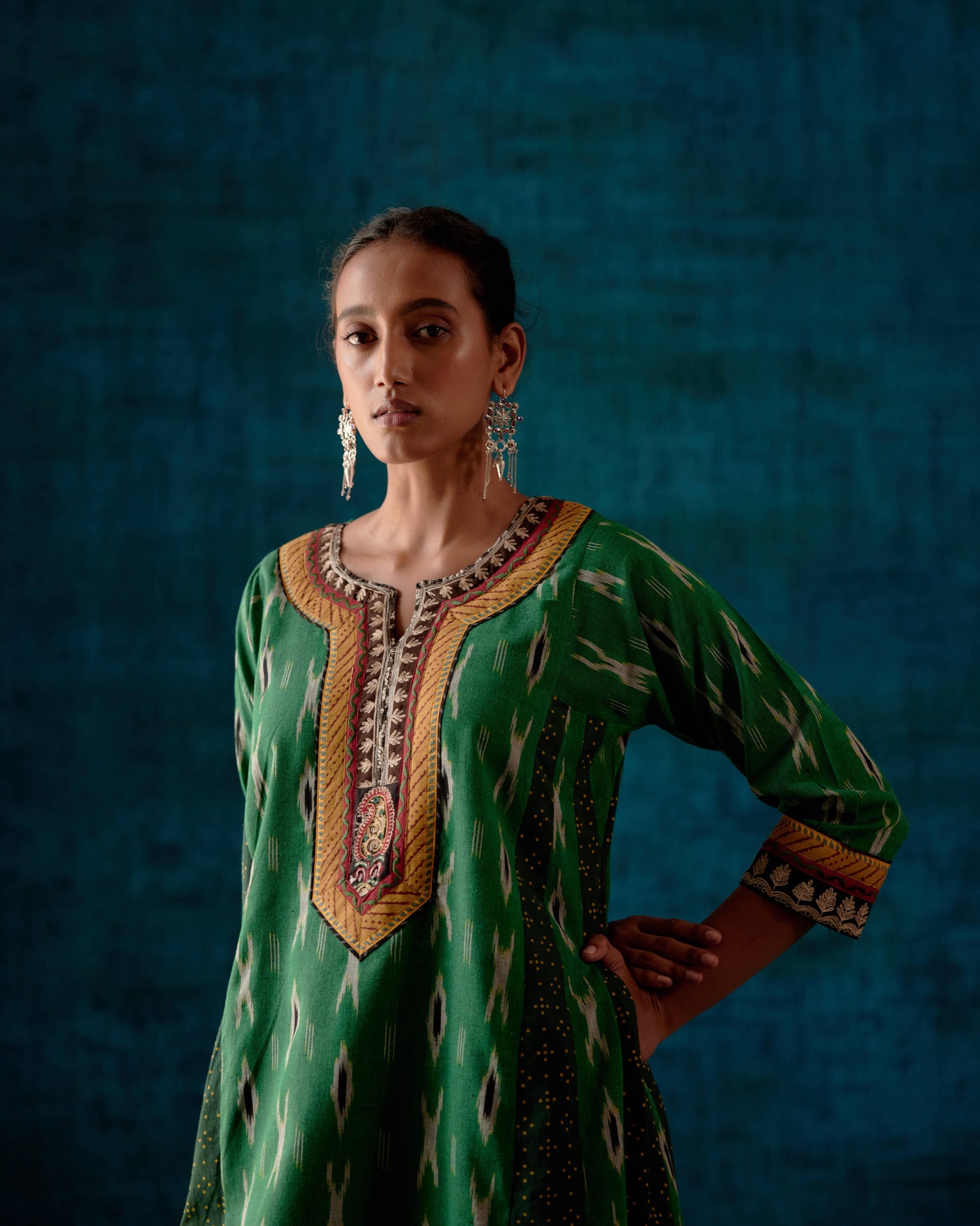 Naaz Choga Kurta Green Off White (7152335847471)