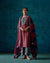 Naaz Yoke Kurta Wine Cream Indigo (7152339976239)