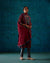 Rozana Cotton Crinkled Dupatta Wine (7152376545327)