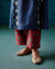 Rozana Pant Blue Maroon (7152358260783)