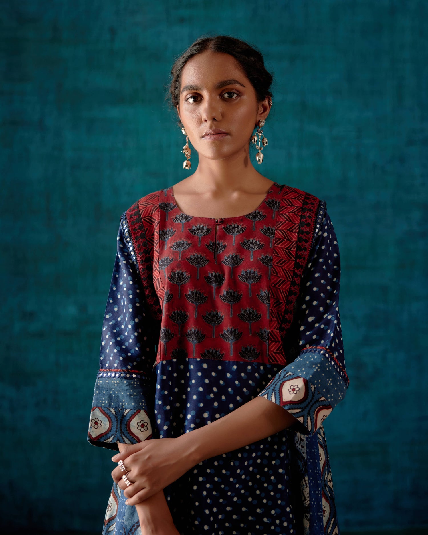 Choga Kurta Indigo White (7152338829359)