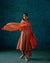 Rozana Chiffon Dupatta Orange (7152366616623)