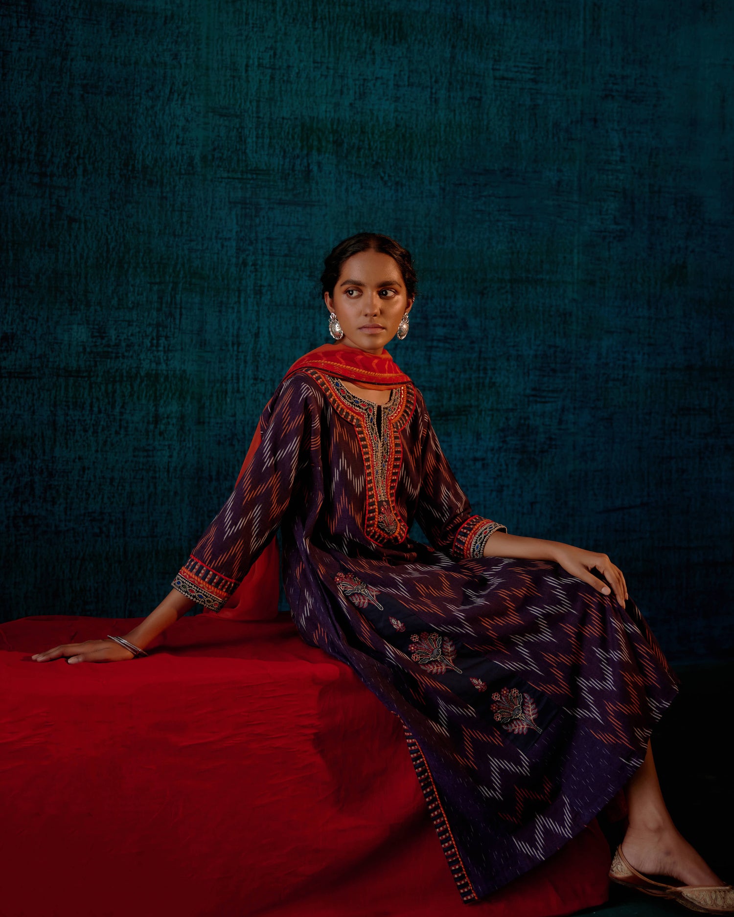 Naaz Choga Kurta Mauve Orange (7152334995503)