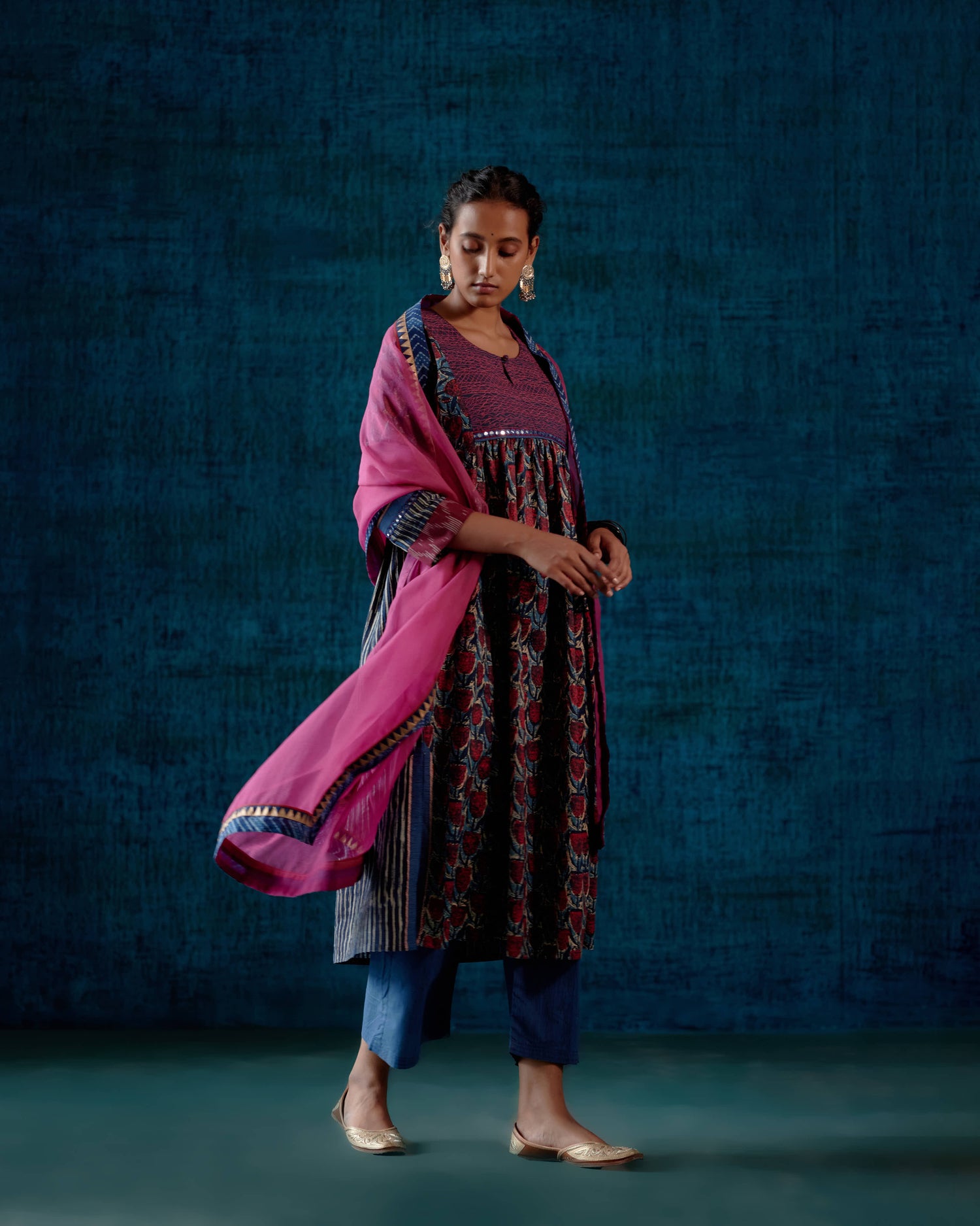 Rozana Chiffon Dupatta Magenta (7152367108143)