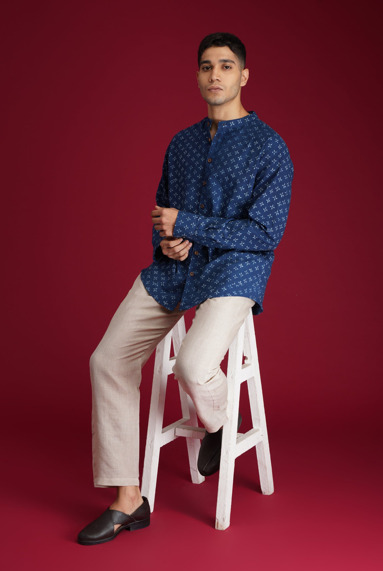 Rozana Shirt Indigo (7135806193711)