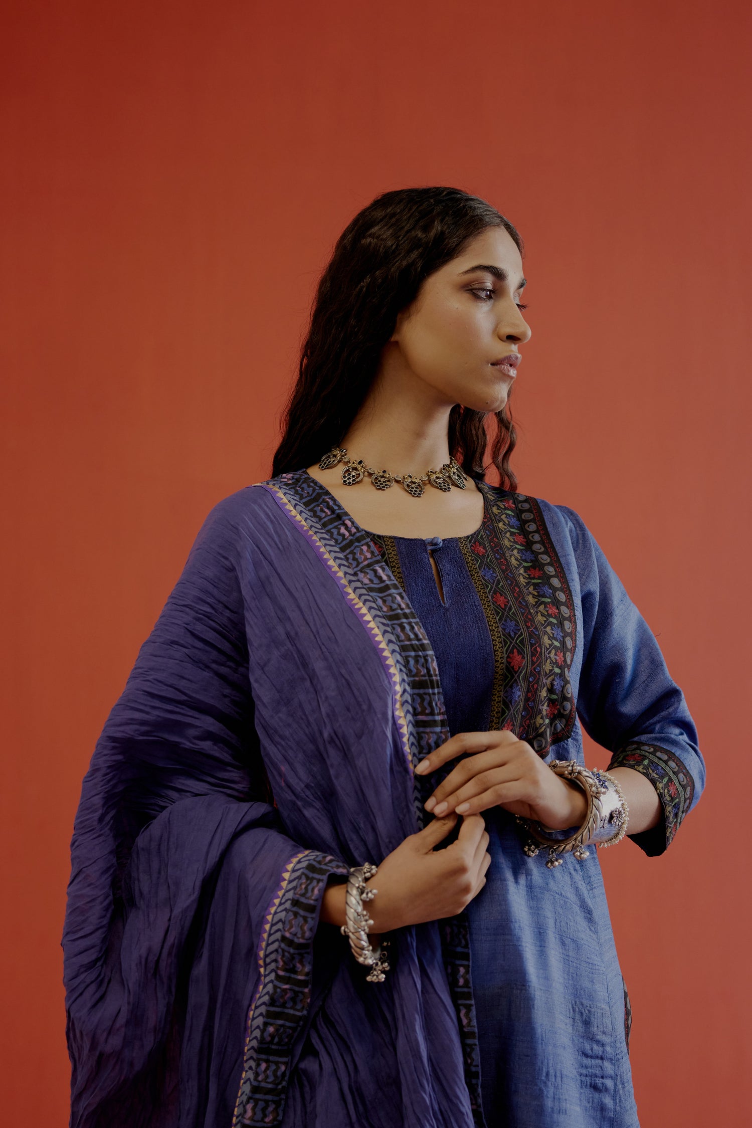 Rozana Cotton Crinkled Dupatta Light Mauve (8019874251051)