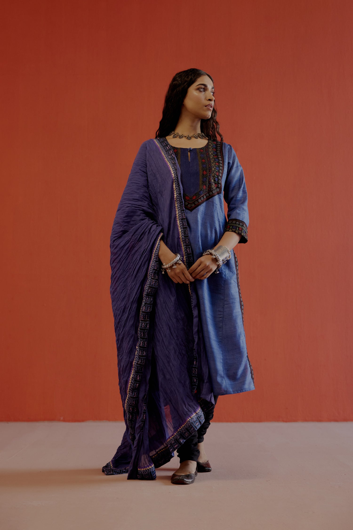 Rozana Cotton Crinkled Dupatta Light Mauve (8019874251051)