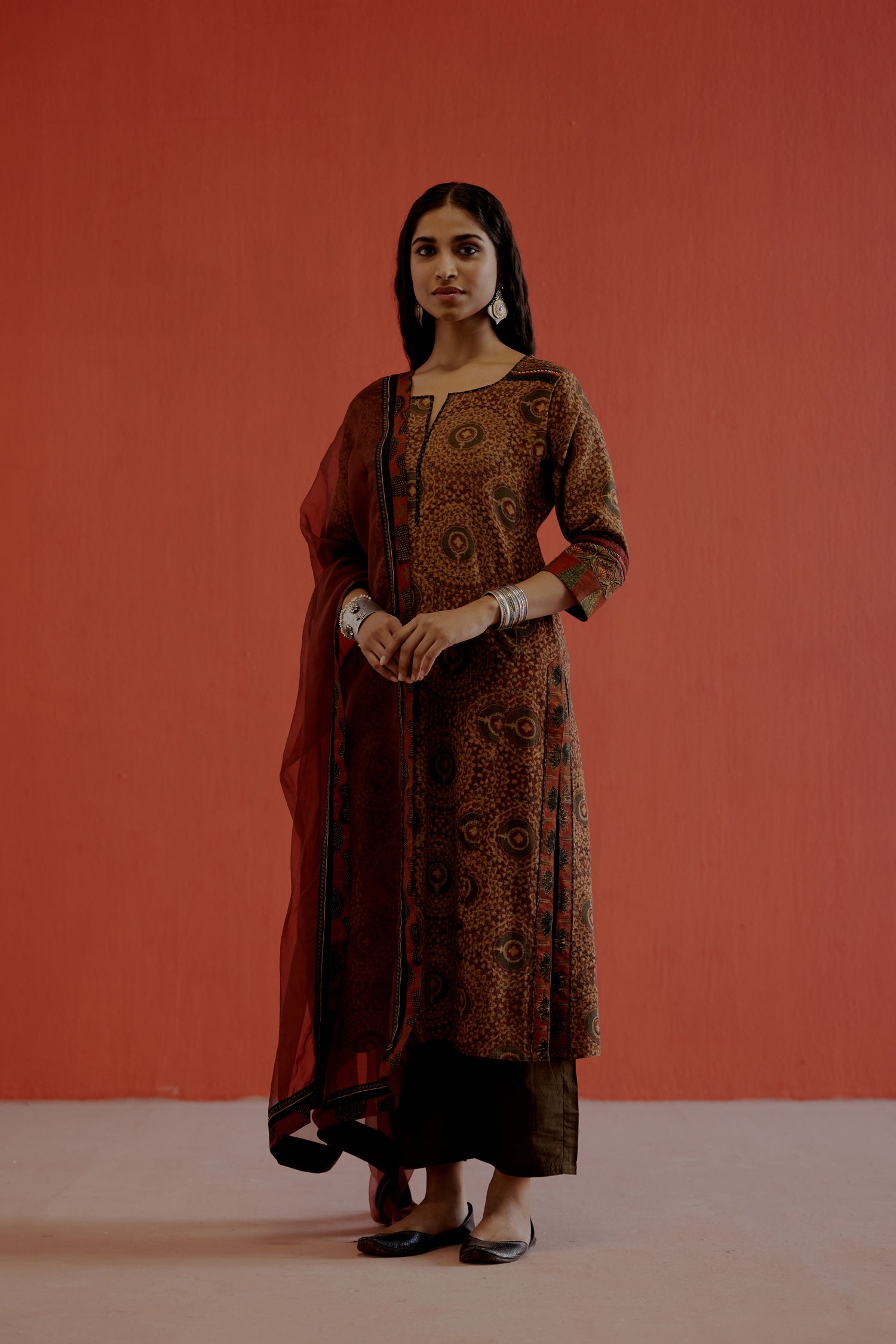 Rozana Chiffon Dupatta Red (8019601359147)