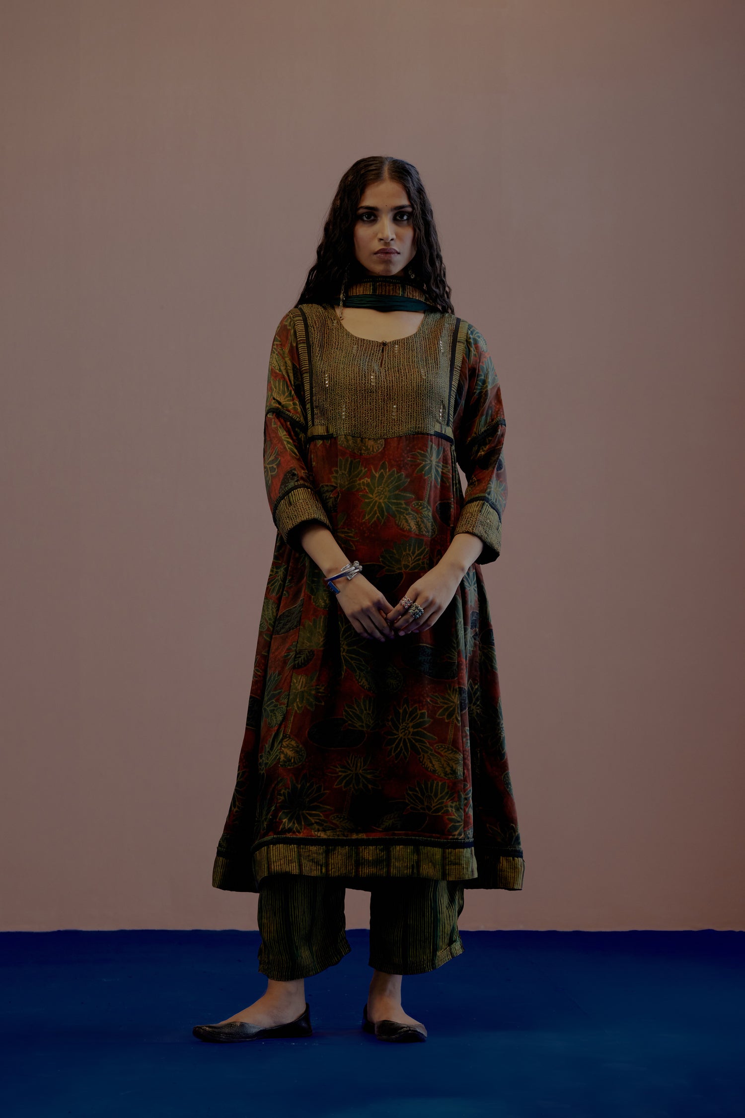 Rozana Cotton Crinkled Dupatta Bottle Green (8019794788651)