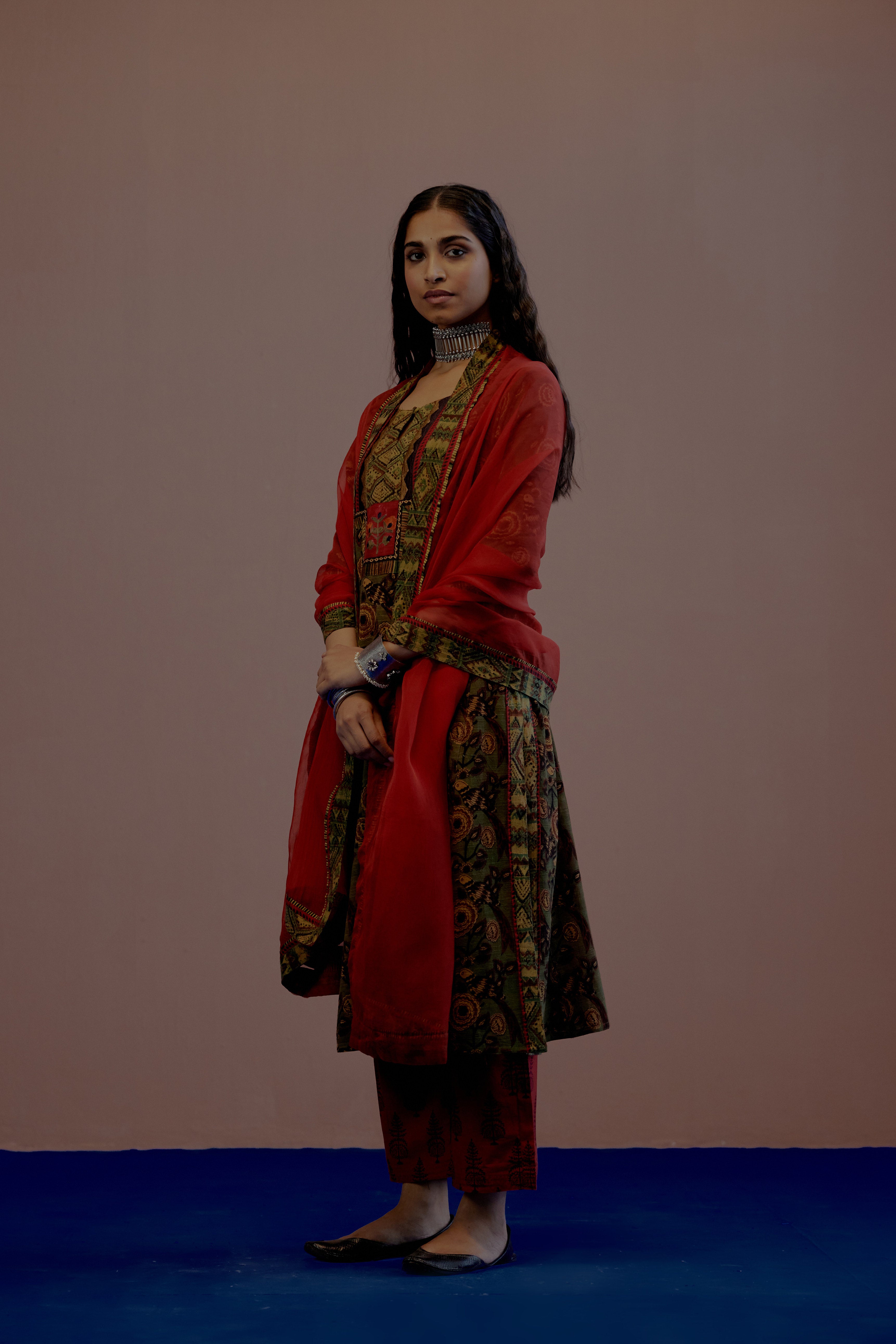 Yoke Kurta Bottle Green (8006178242859)