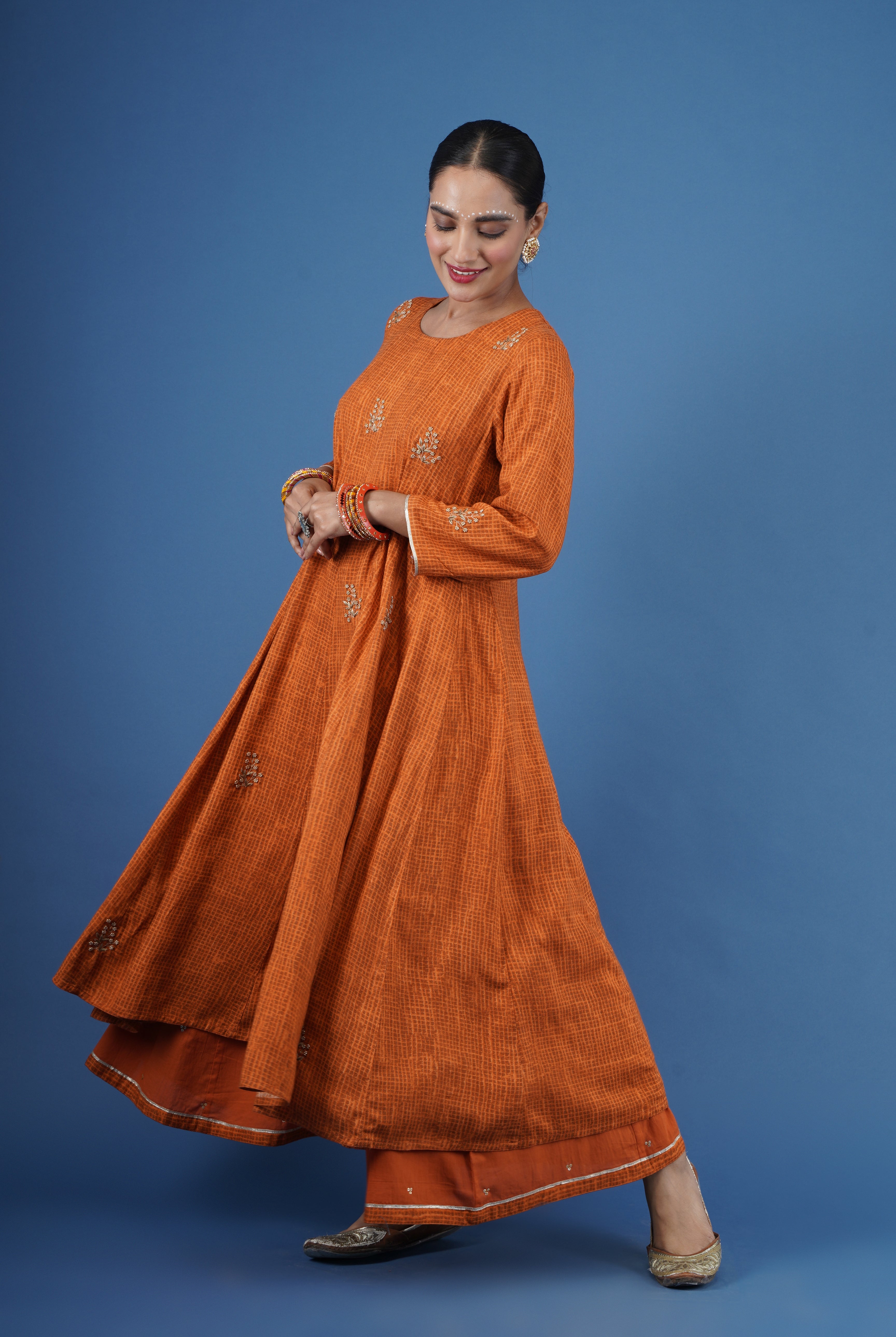 Mehtab Kurta Rust (8053940945195)
