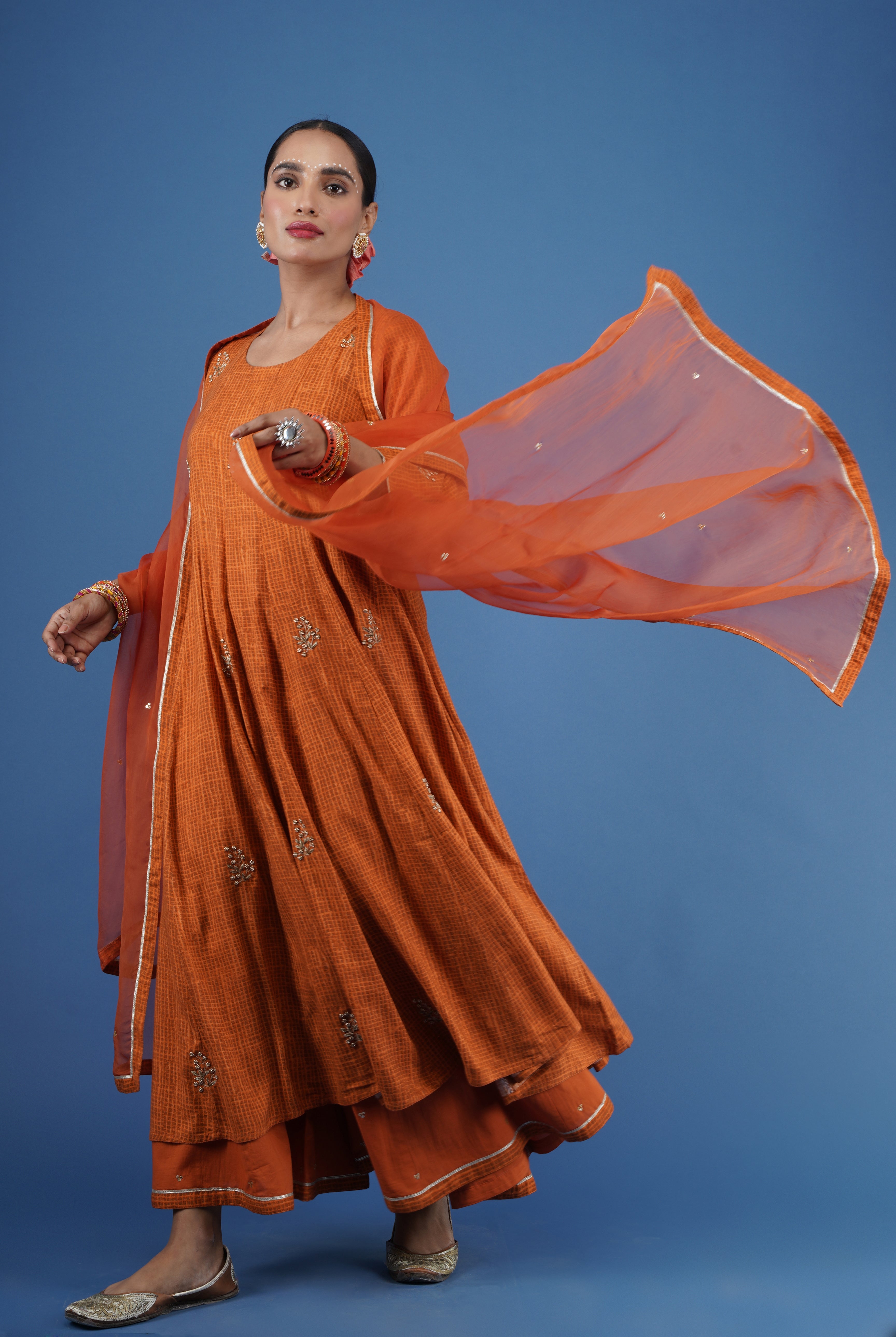 Mehtab Kurta Rust (8053940945195)