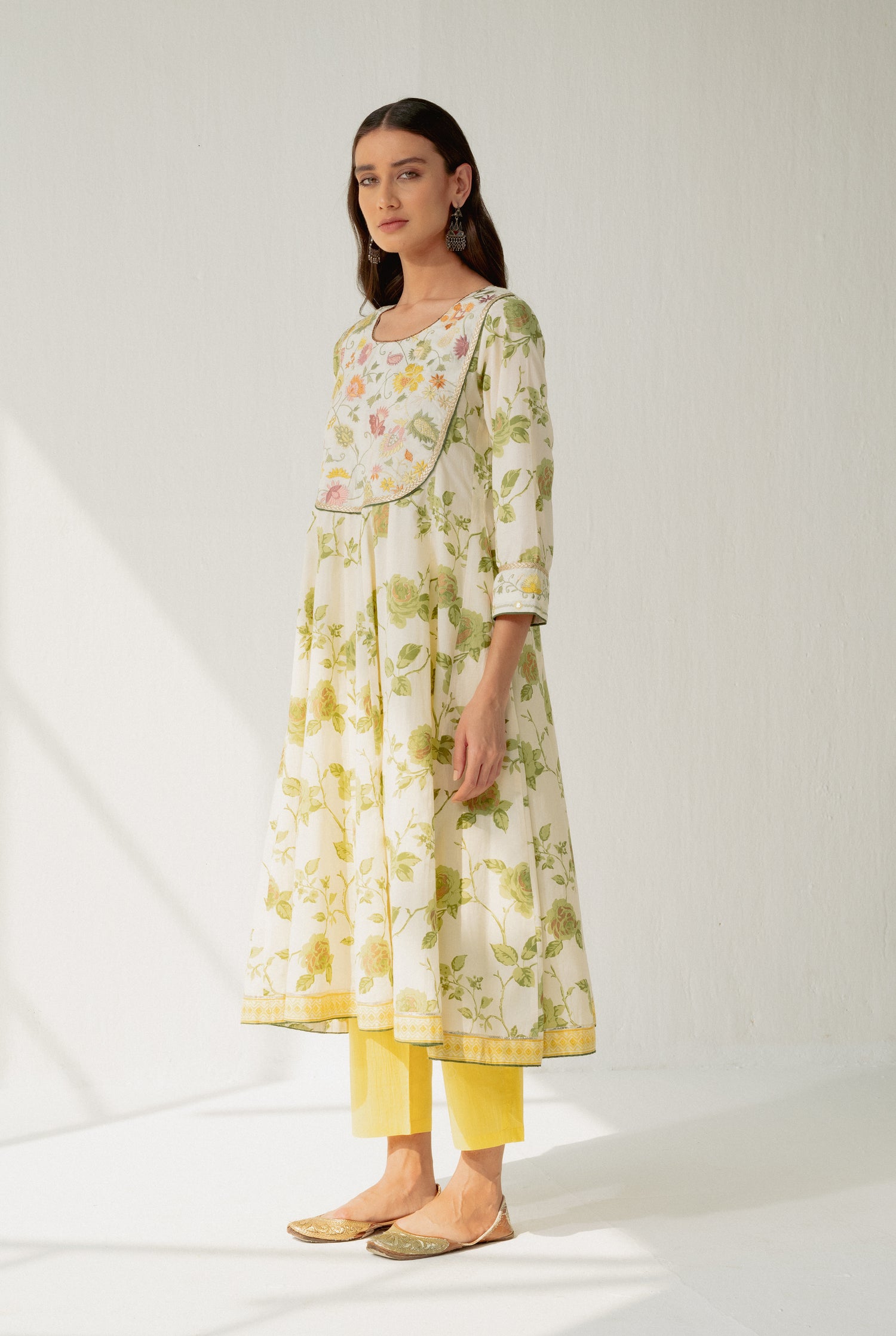 Mehtab Kurta Cream (8164713365803)