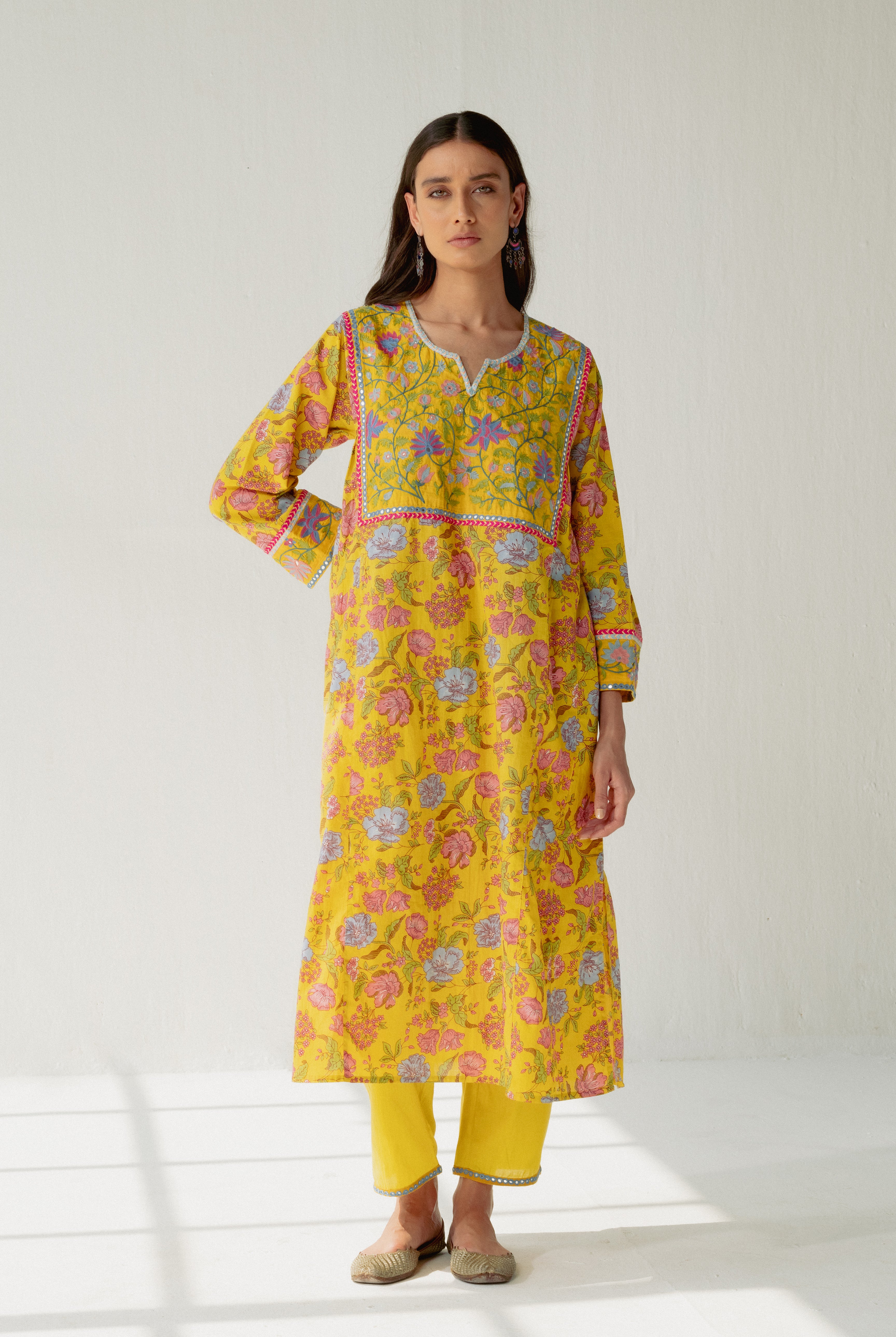 Adah Kurta Yellow (8164733616427)