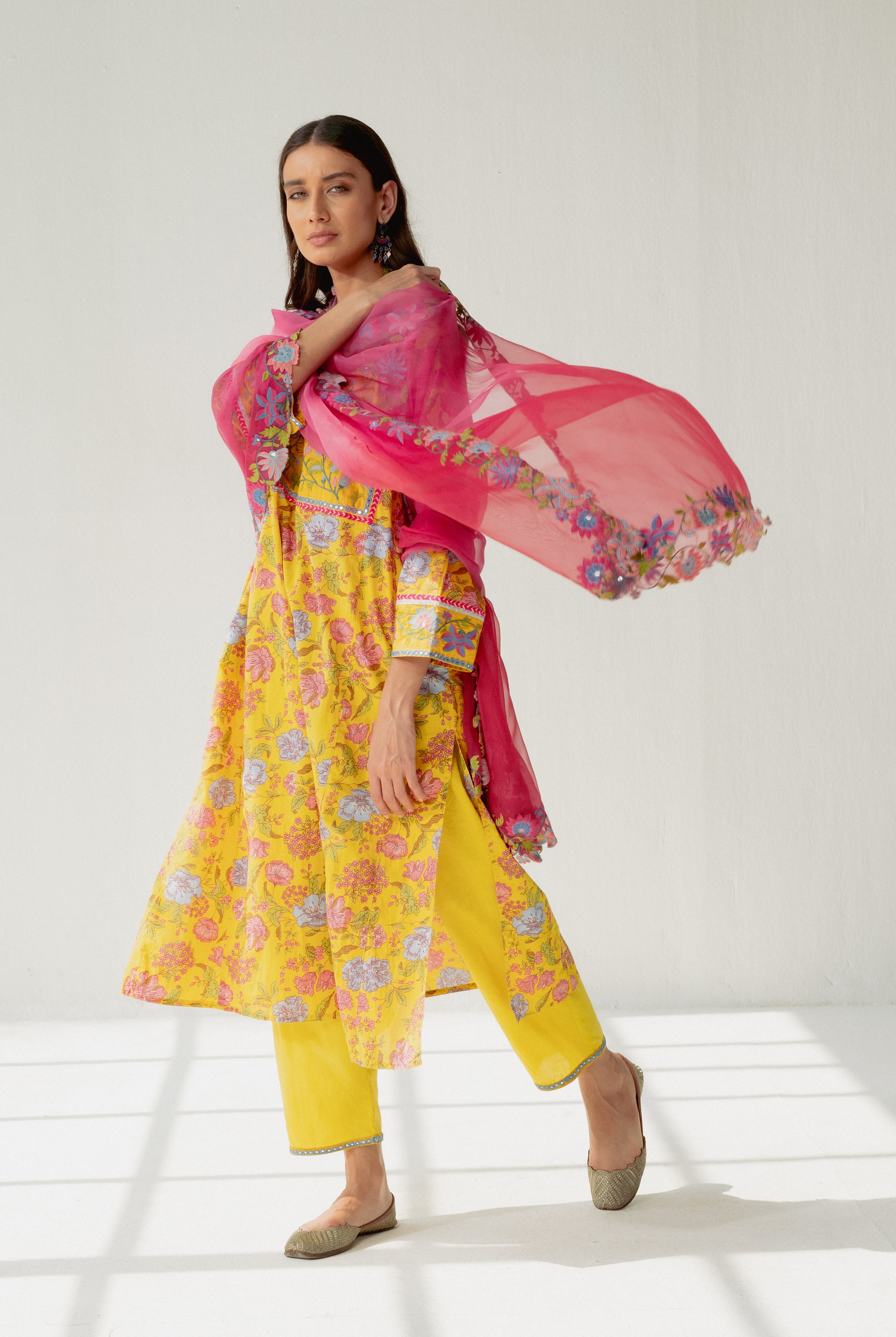 Adah Kurta Yellow (8164733616427)