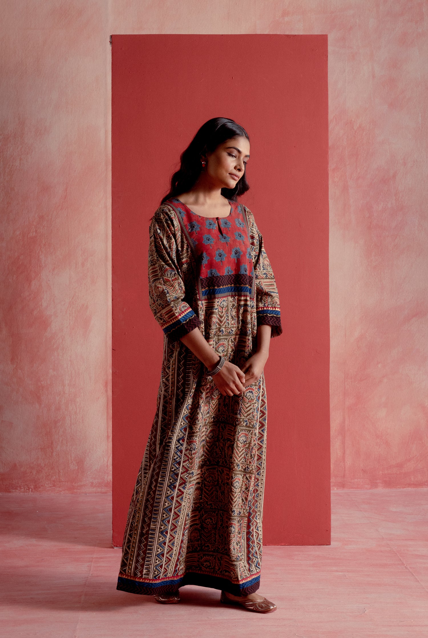 Yoke Caftan Beige (8128355598635)