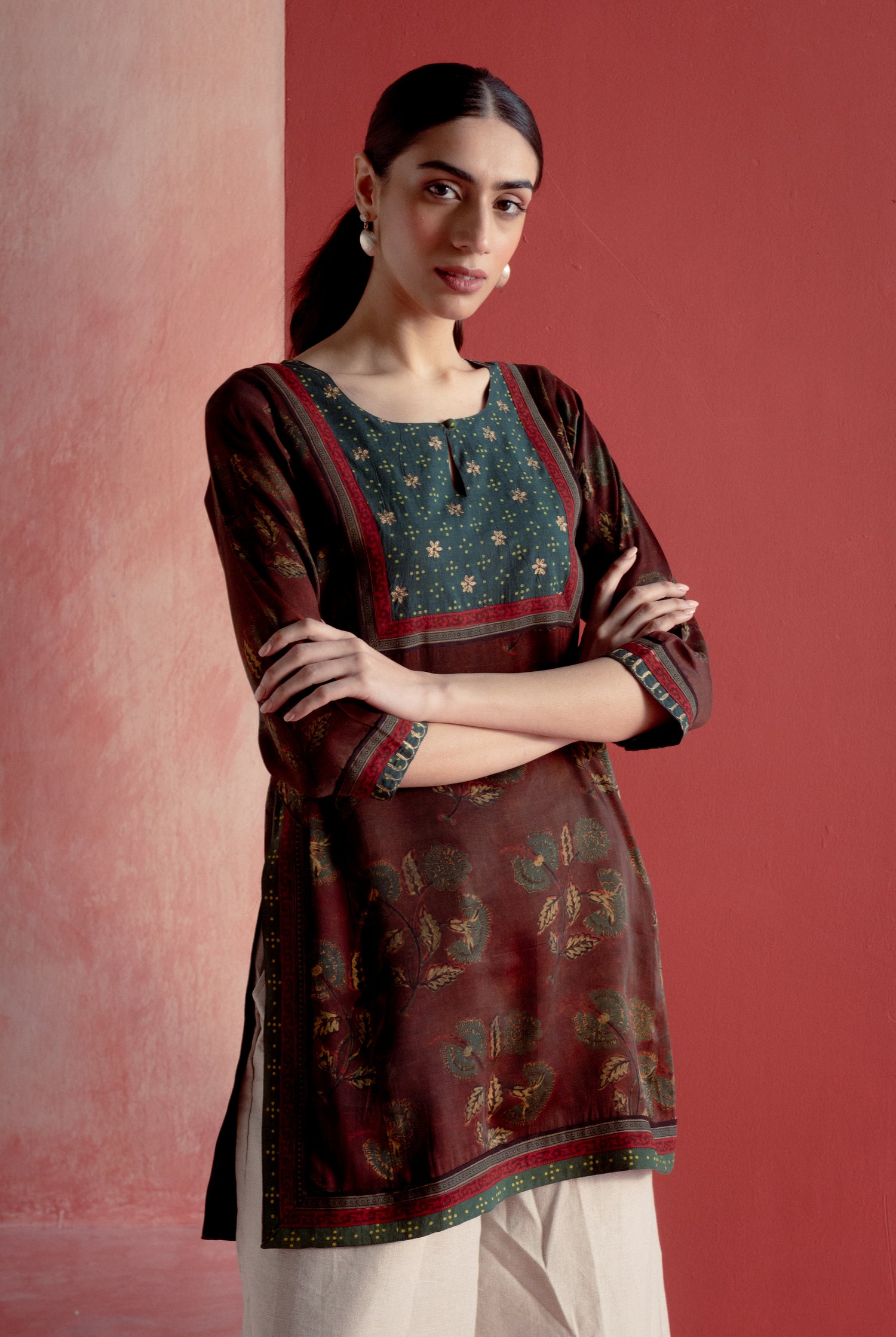 Yoke Kurti Earthy Brown (8210586534187)
