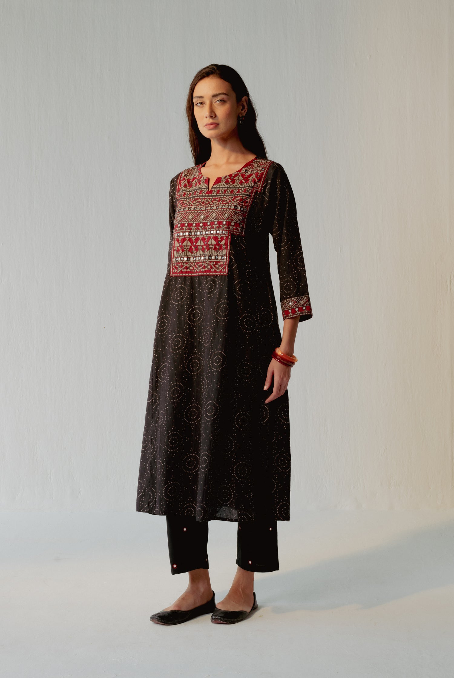 Tulsi Kurta Earthy Black (8228603691307)