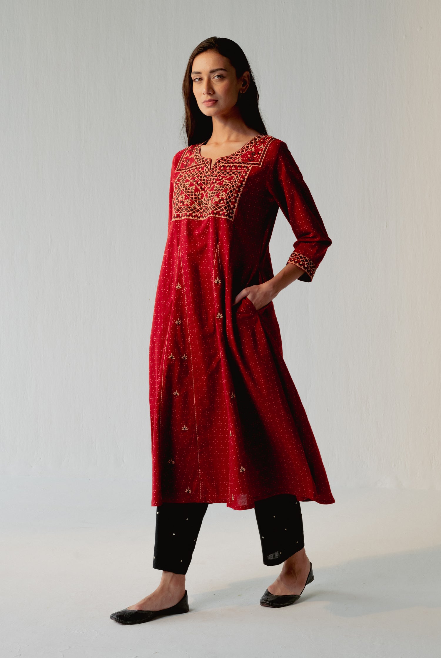 Baruni Kurta Brick Red (8228579934507)