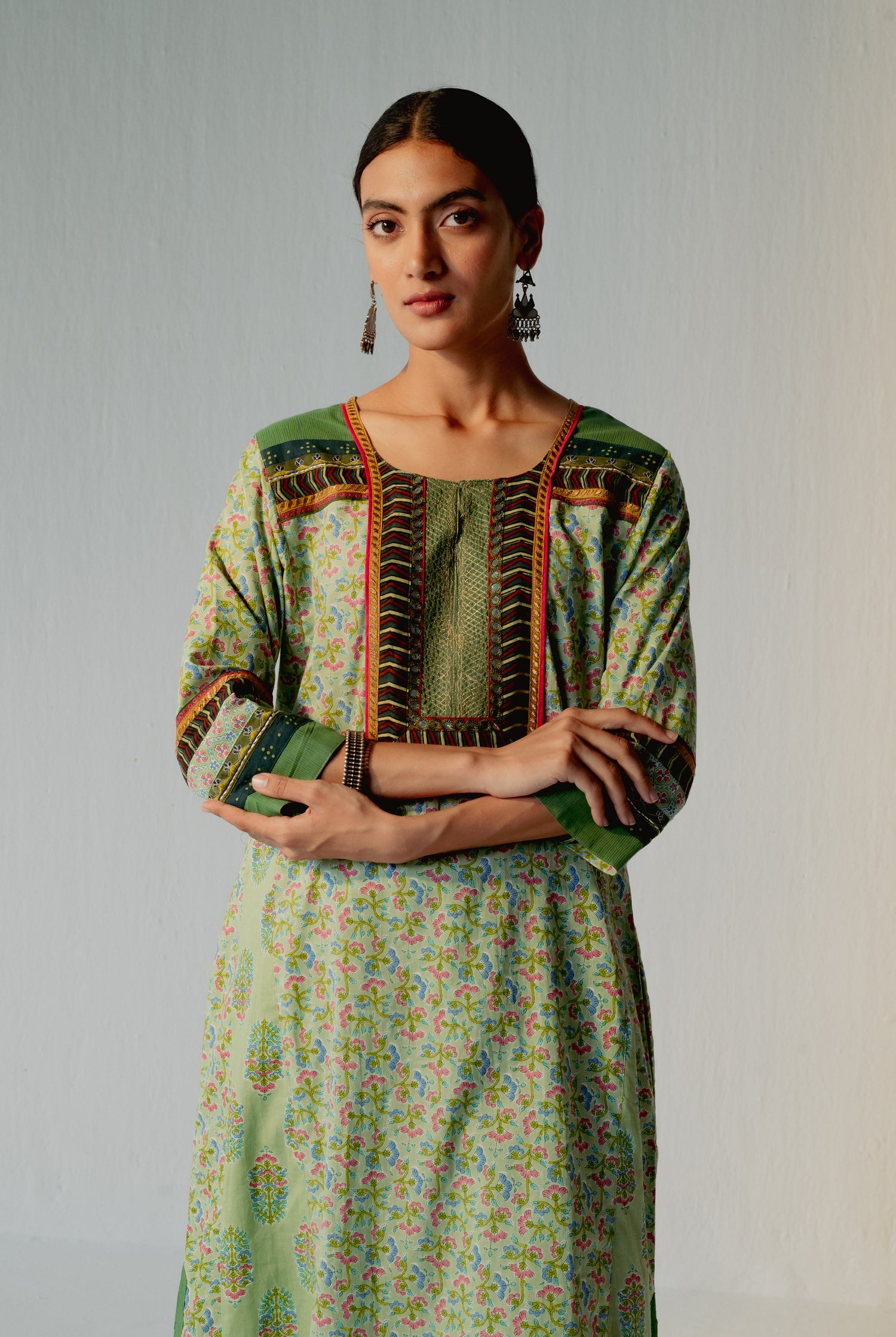Rang Kurta Pista Green Pink (8228524294443)