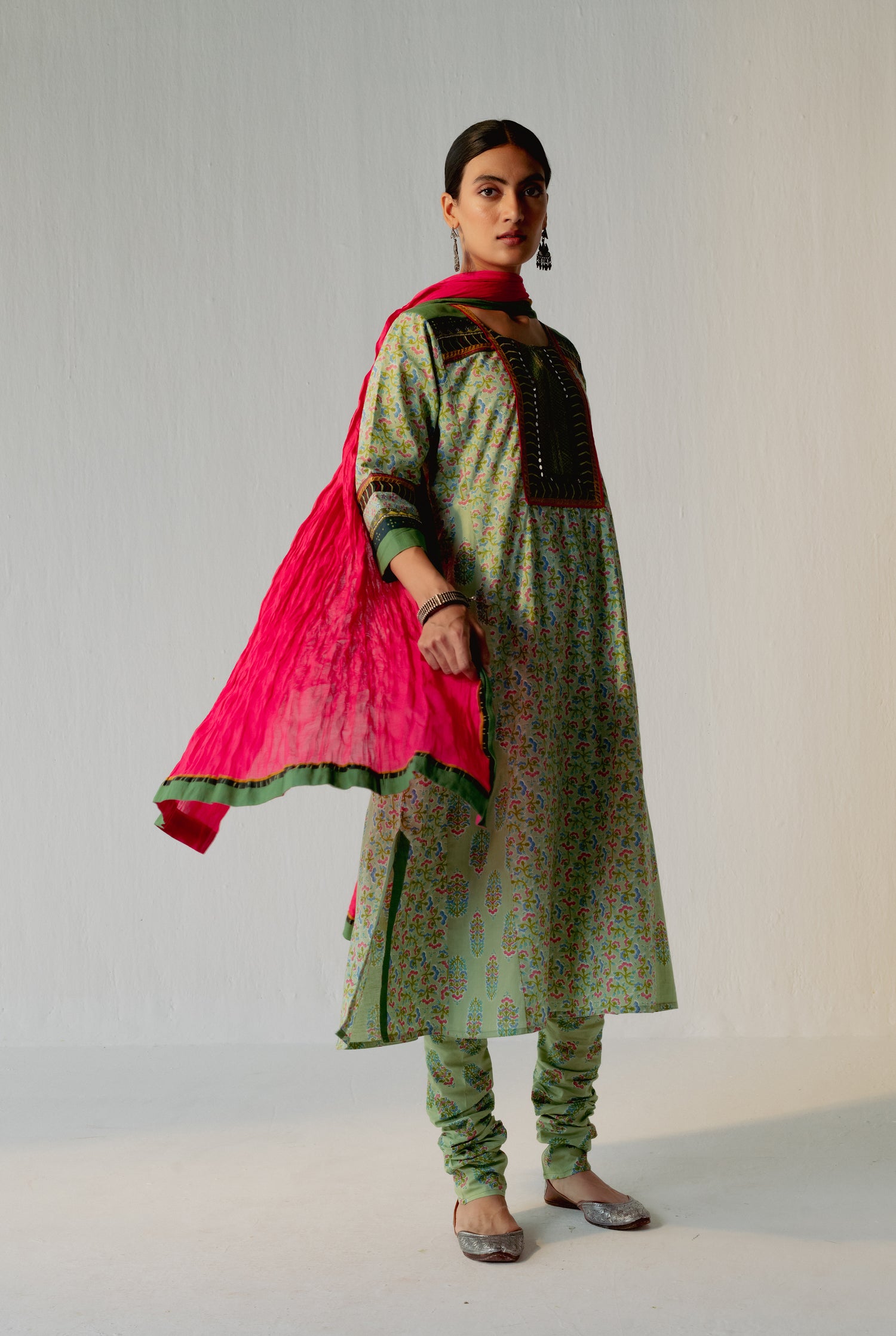 Rang Kurta Pista Green Pink (8228524294443)