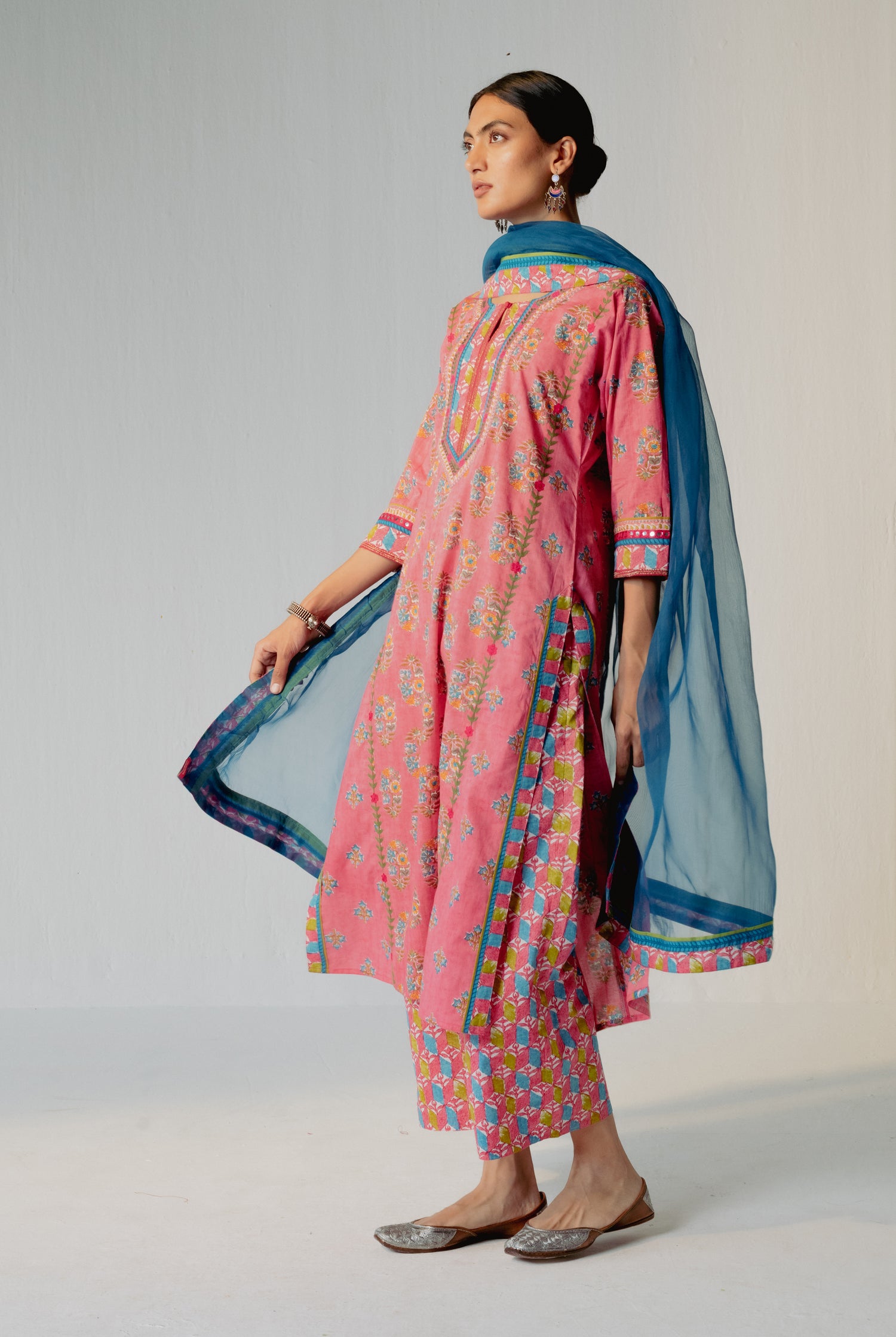 Rozana Kurta Pink Aqua (8210605506859)