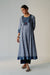 Crinkled Anarkali Kurta White Blue (8239377219883)