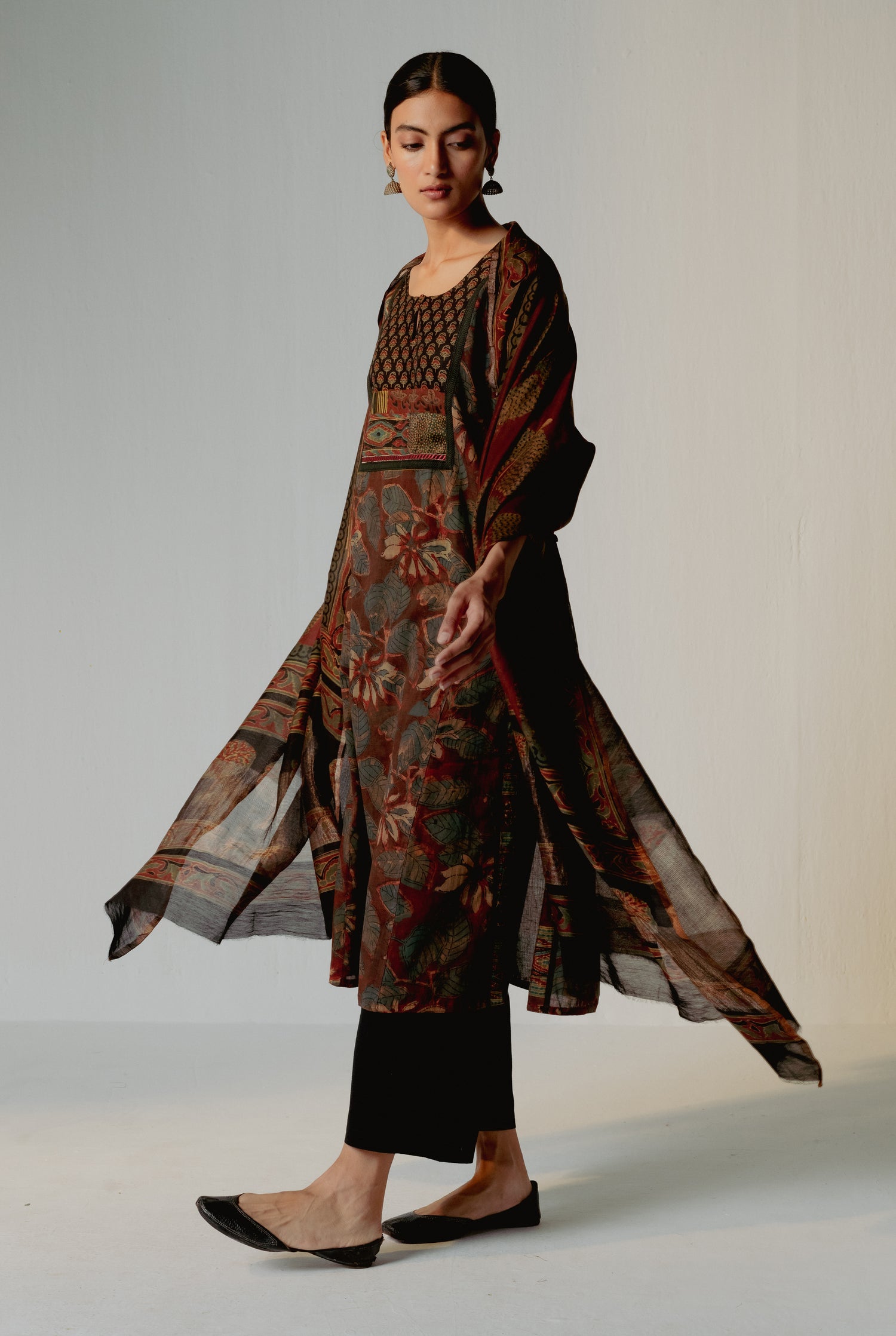 Rozana Chanderi Dupatta Bottle Green (8234926539051)