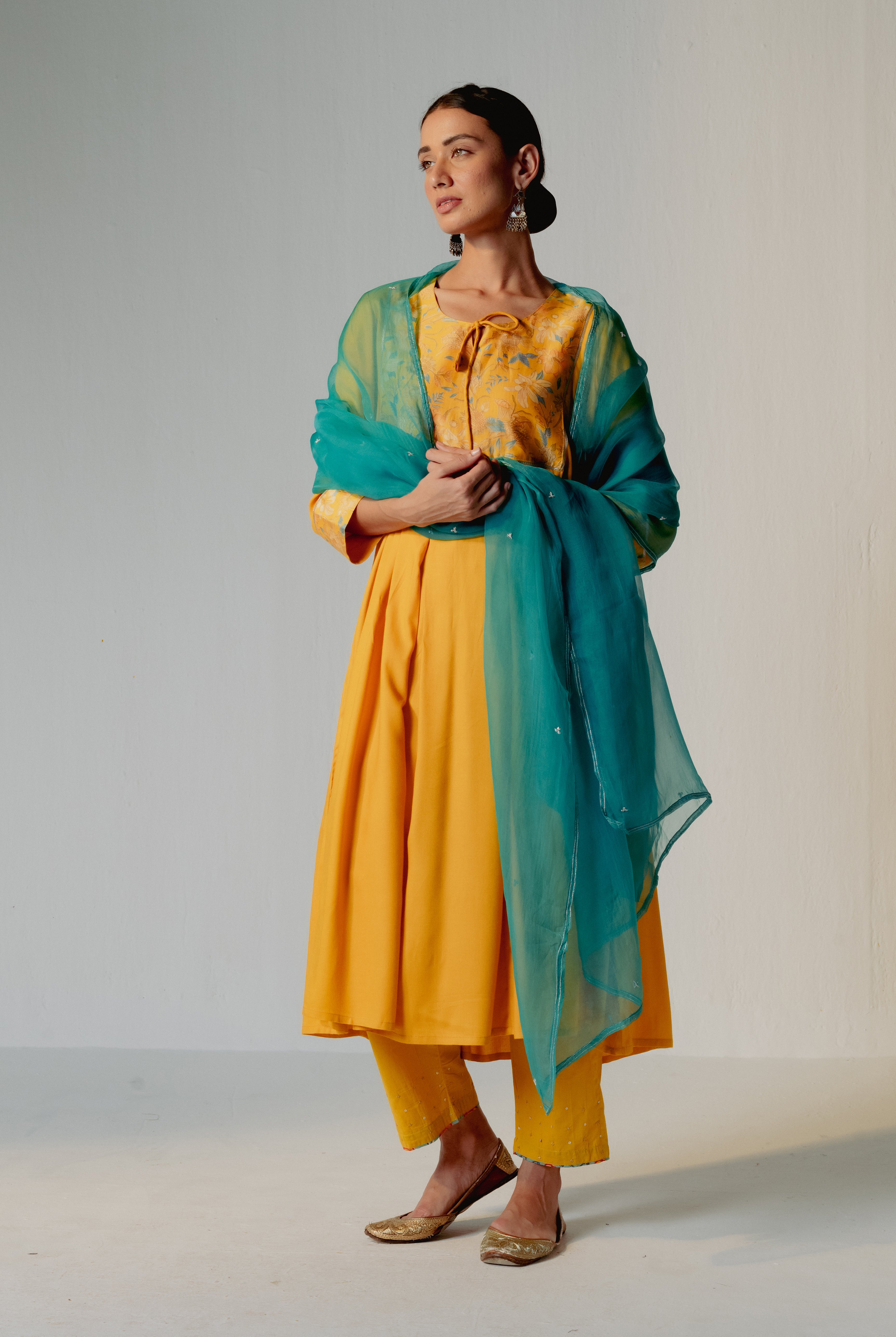 Tashi Kurta Amber Yellow ( Set of 3 ) (8235019731243)