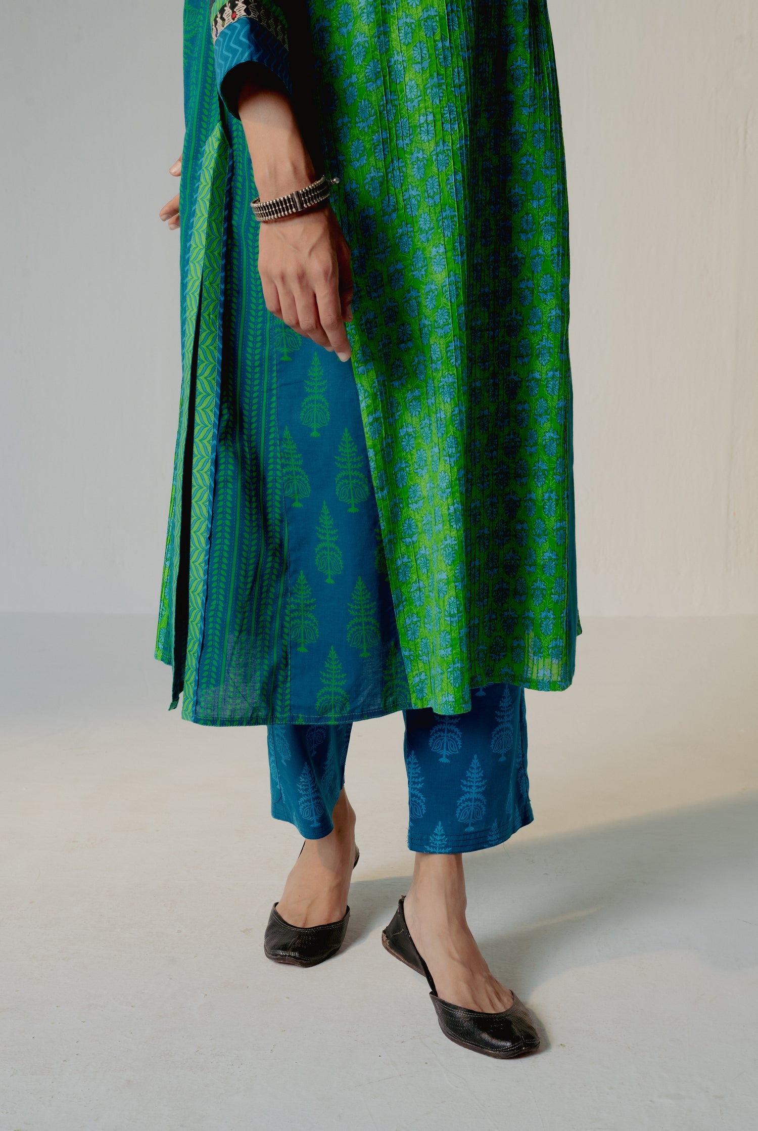 Yoke Kurta Parrot Green ( Set of 3 ) (8228551655723)