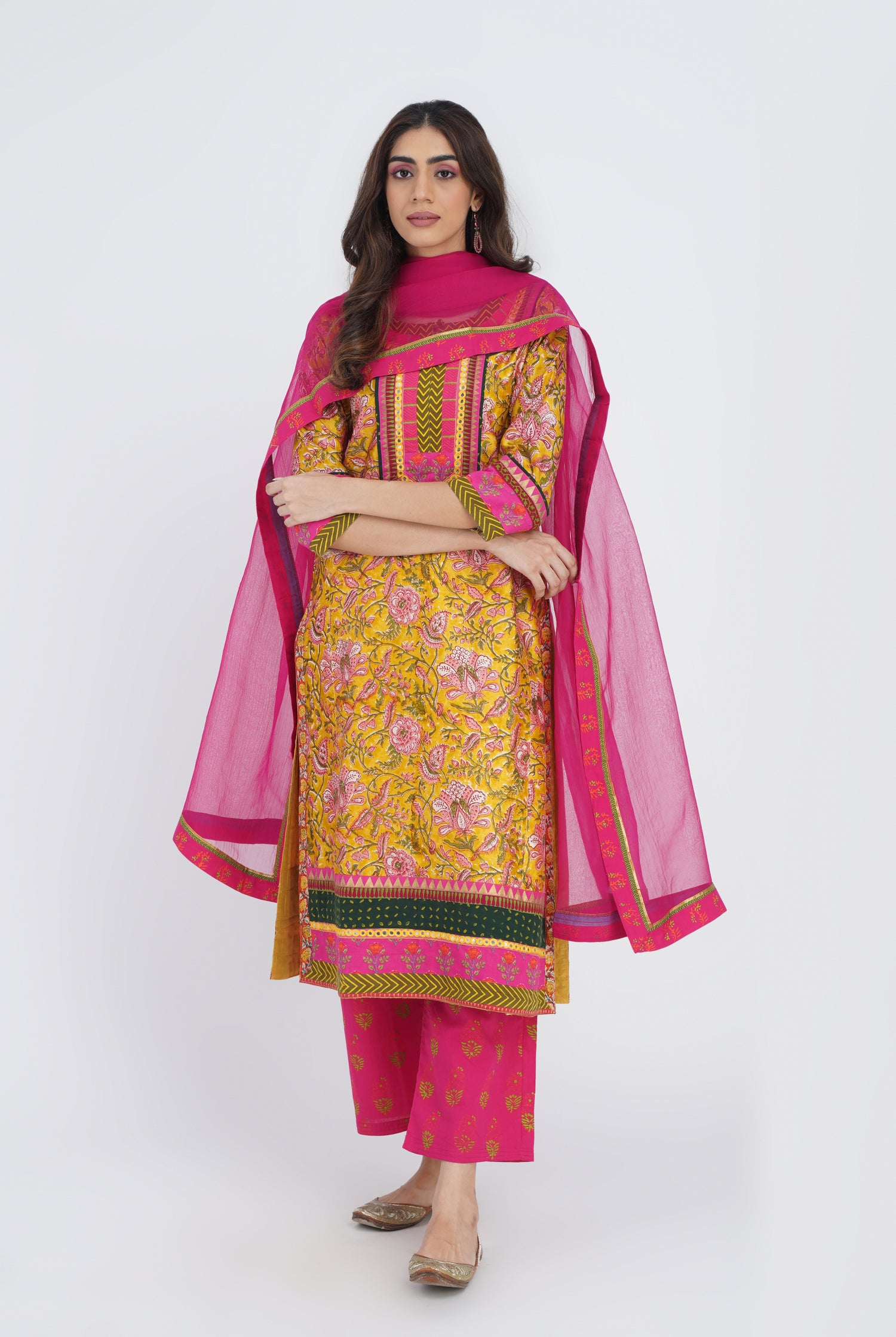 Rozana Chiffon Dupatta Pink (7087176351791)