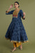 Anarkali Crinkled Kurta Mustard Indigo (6936653266991)