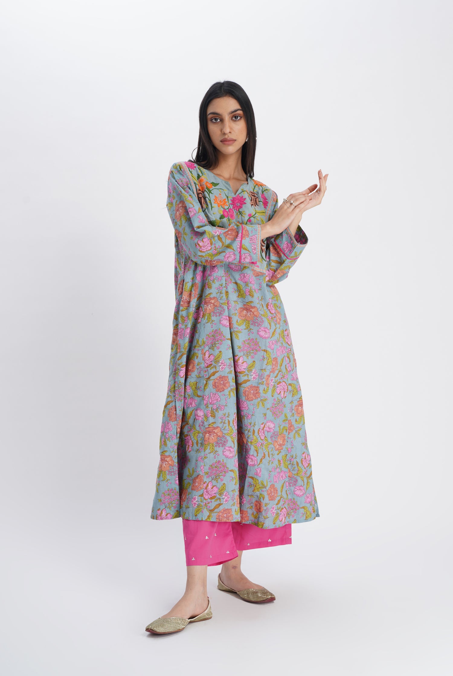 Adah Kurta Steel Blue (8017879892267)