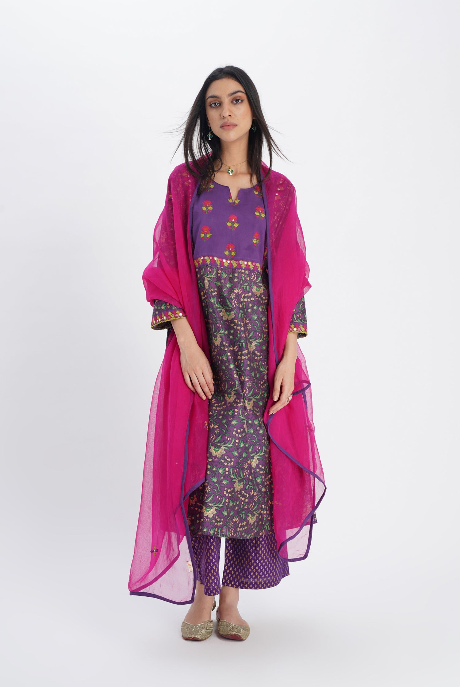 Tulsi Dupatta Deep Pink (8018177720619)