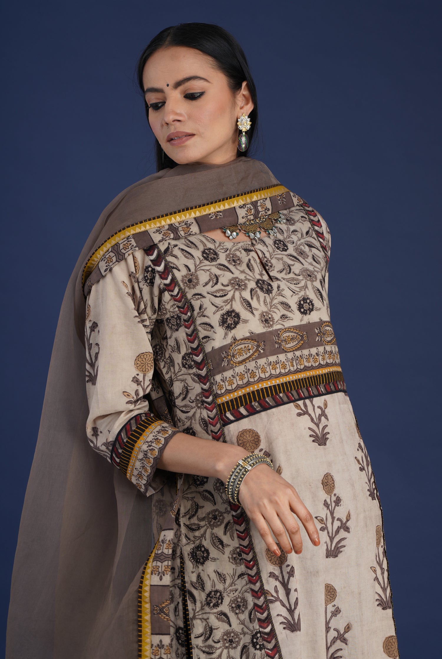 Rozana Chiffon Dupatta Beige (6870141468719)