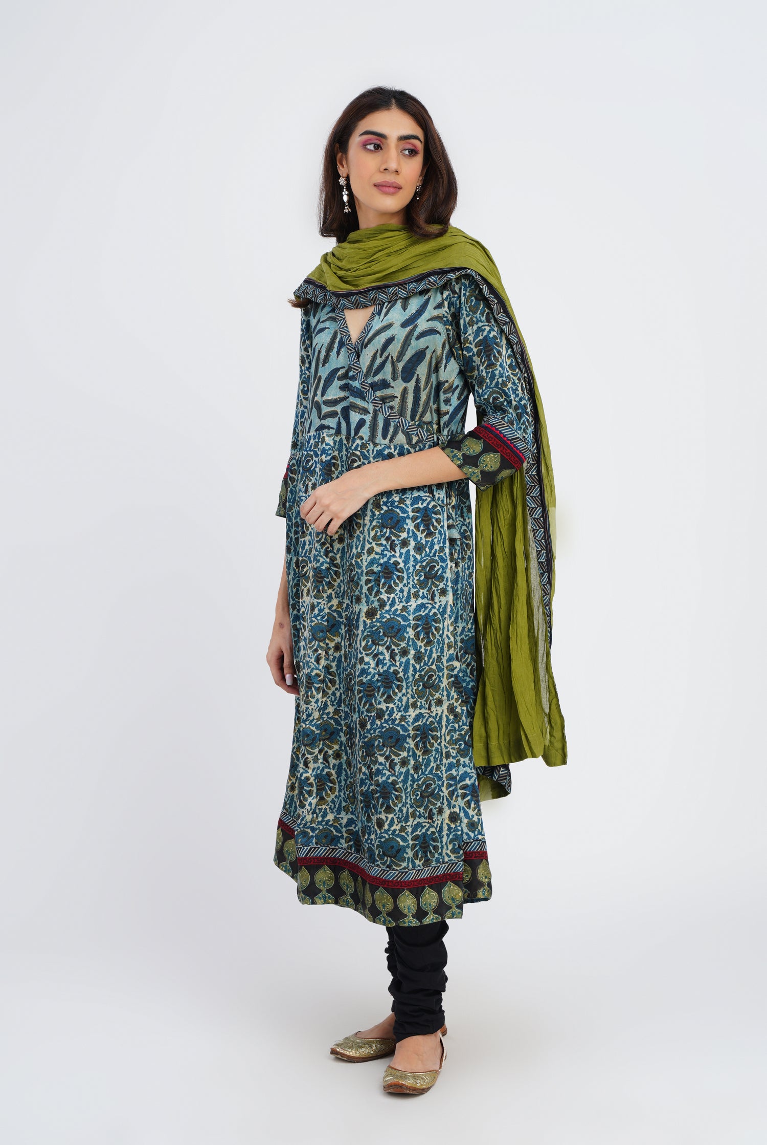 Rozana Cotton Dupatta Green (7087852519471)